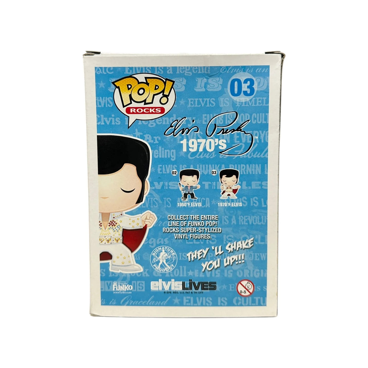 1970's Elvis #03 (Glow Chase) Funko Pop! - Rocks - 2011 Pop! - Condition 7.5/10 - Image 3