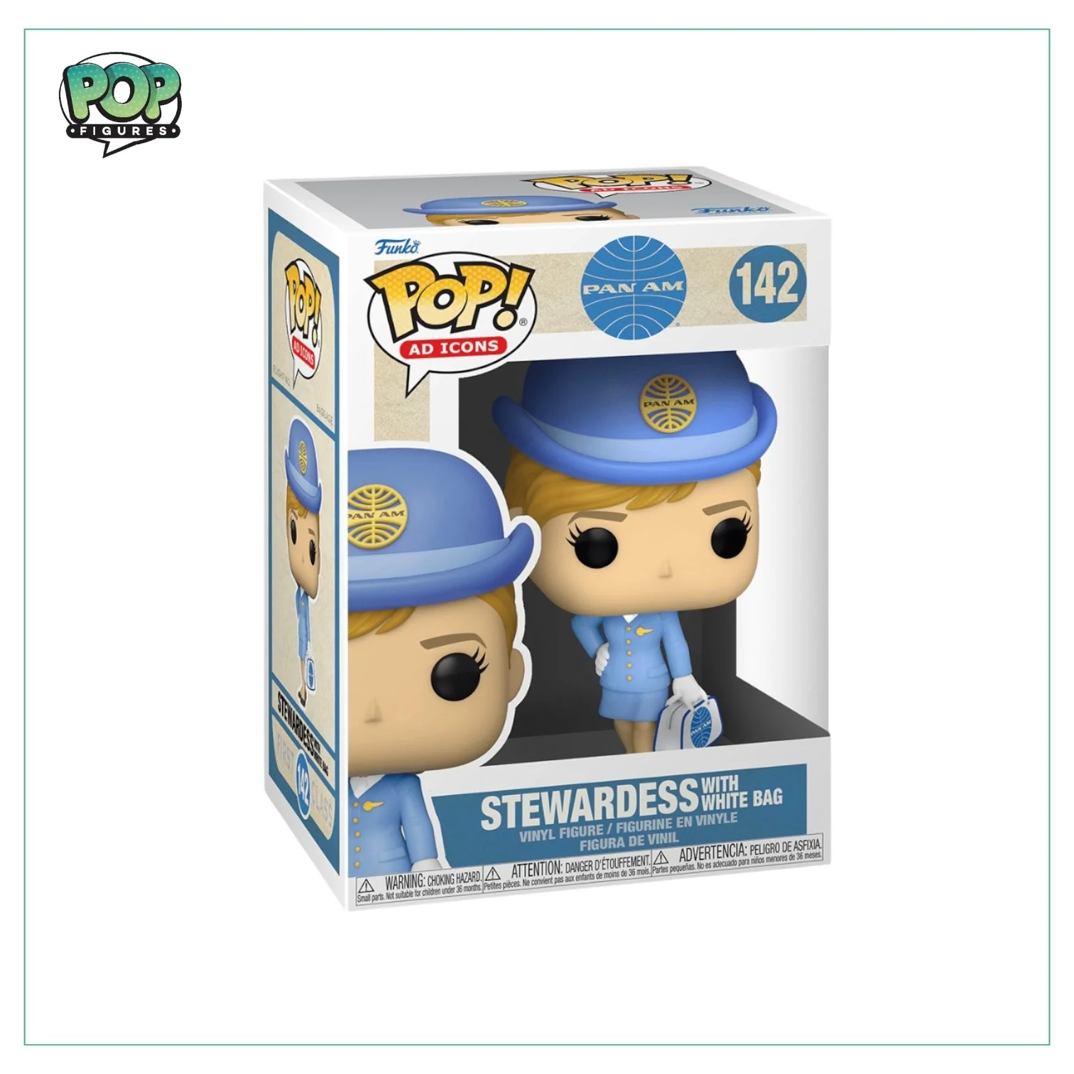 Stewardess with White Bag #142 Funko Pop! AD Icons: Pan Am