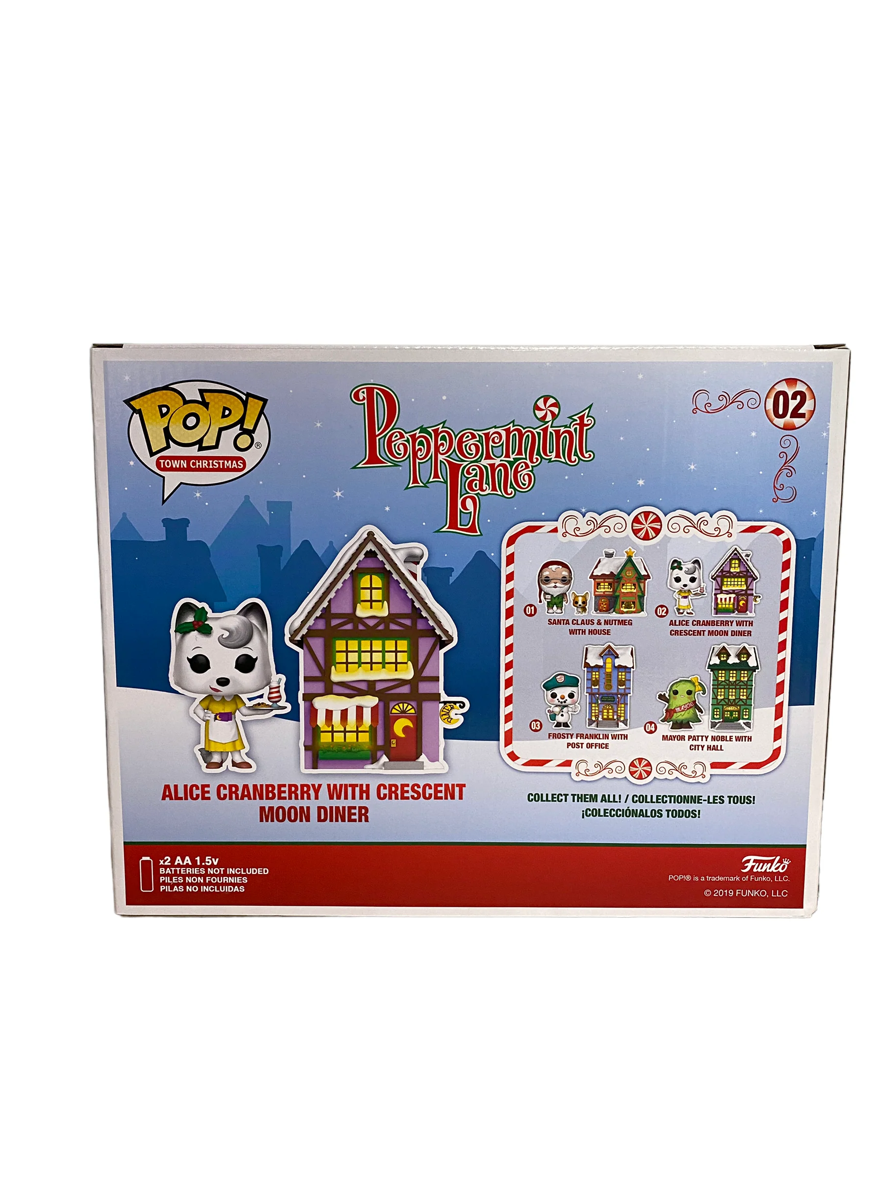 Alice Cranberry With Crescent Moon Diner #02 (Lights Up) Funko Pop Town Christmas! - Peppermint Lane - Funko Shop Exclusive - Condition 9.5+/10 - Image 4