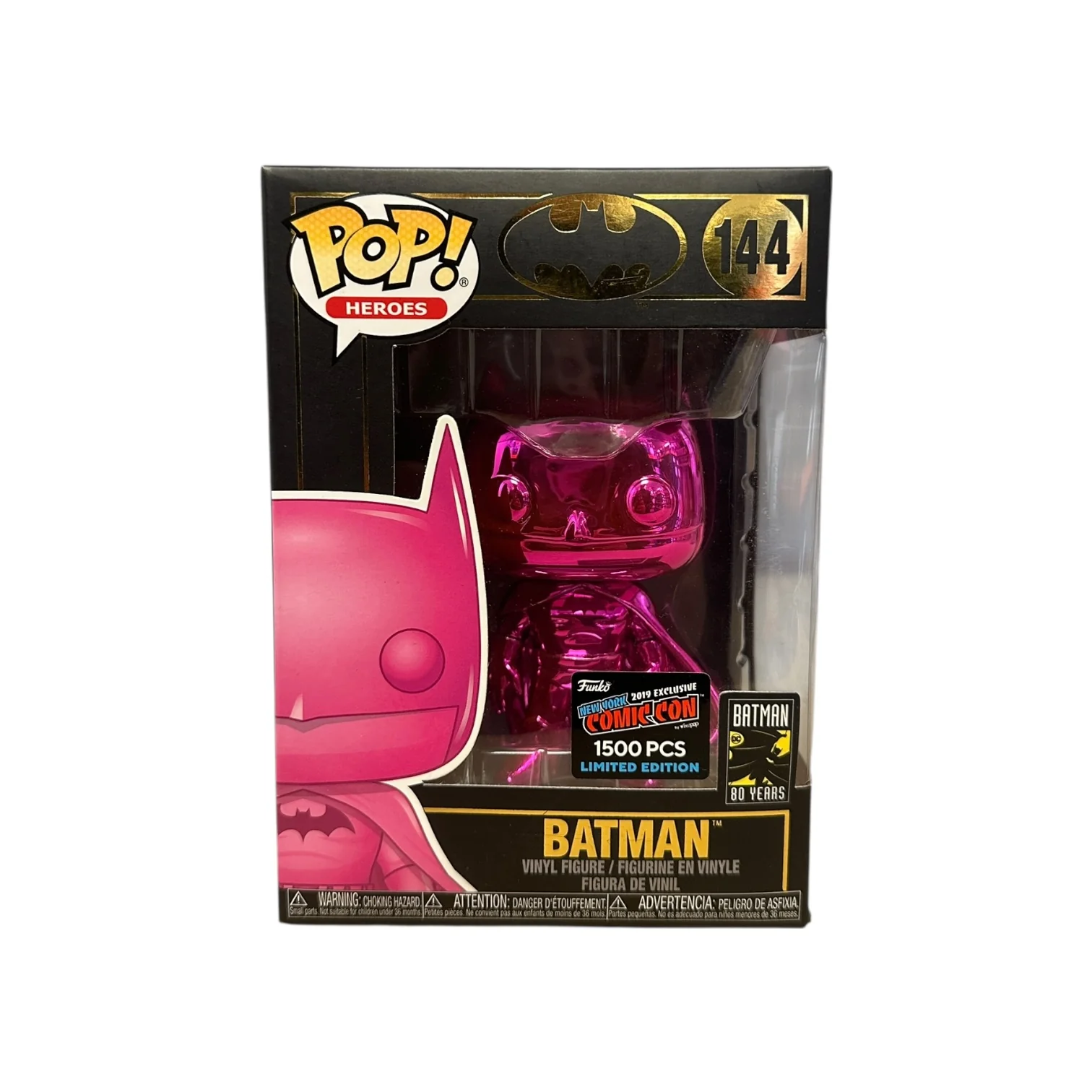 Batman #144 (Pink Chrome) Funko Pop! - DC Super Heroes - NYCC 2019 Exclusive LE1500 Pcs - Condition 7.5/10