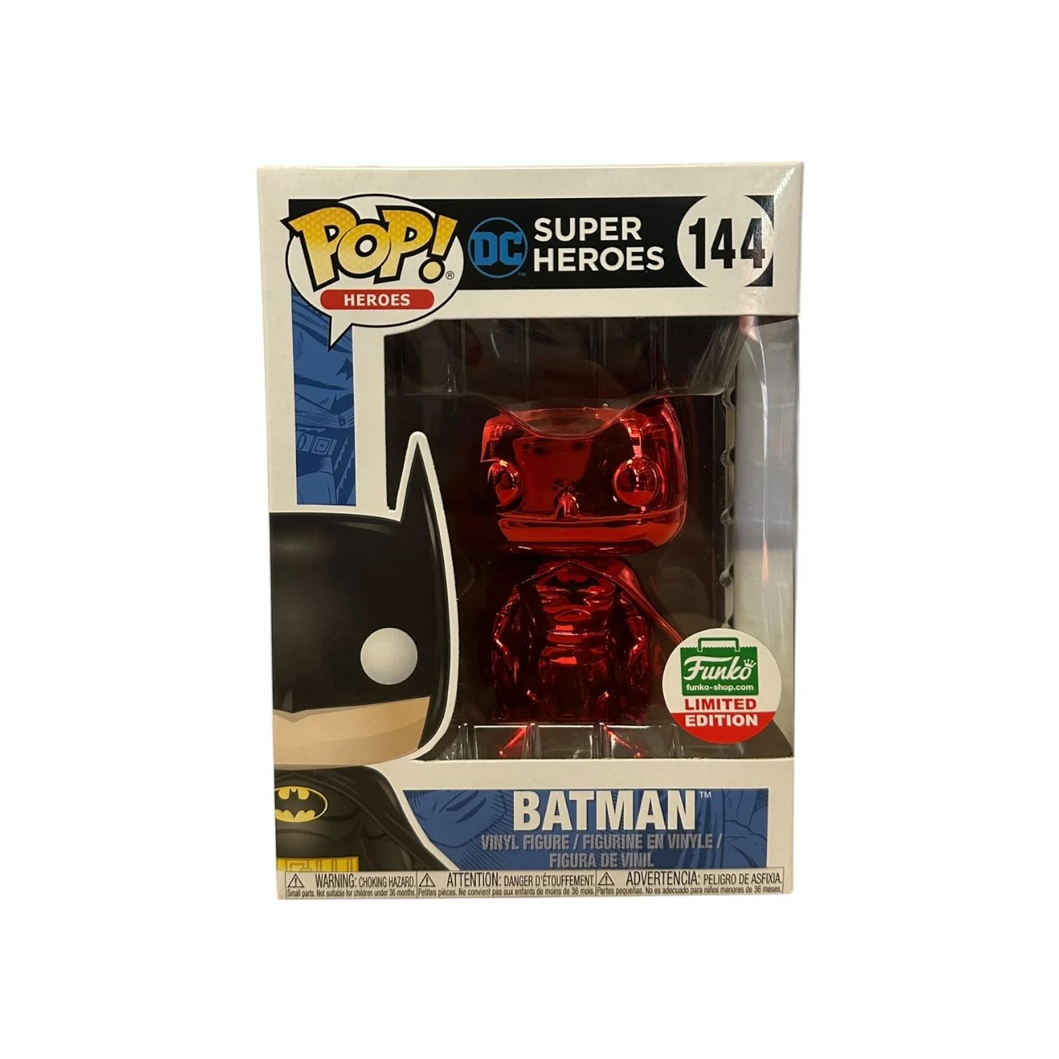Batman #144 (Red Chrome) Funko Pop! - DC Super Heroes - Funko Shop Exclusive - Condition 9/10