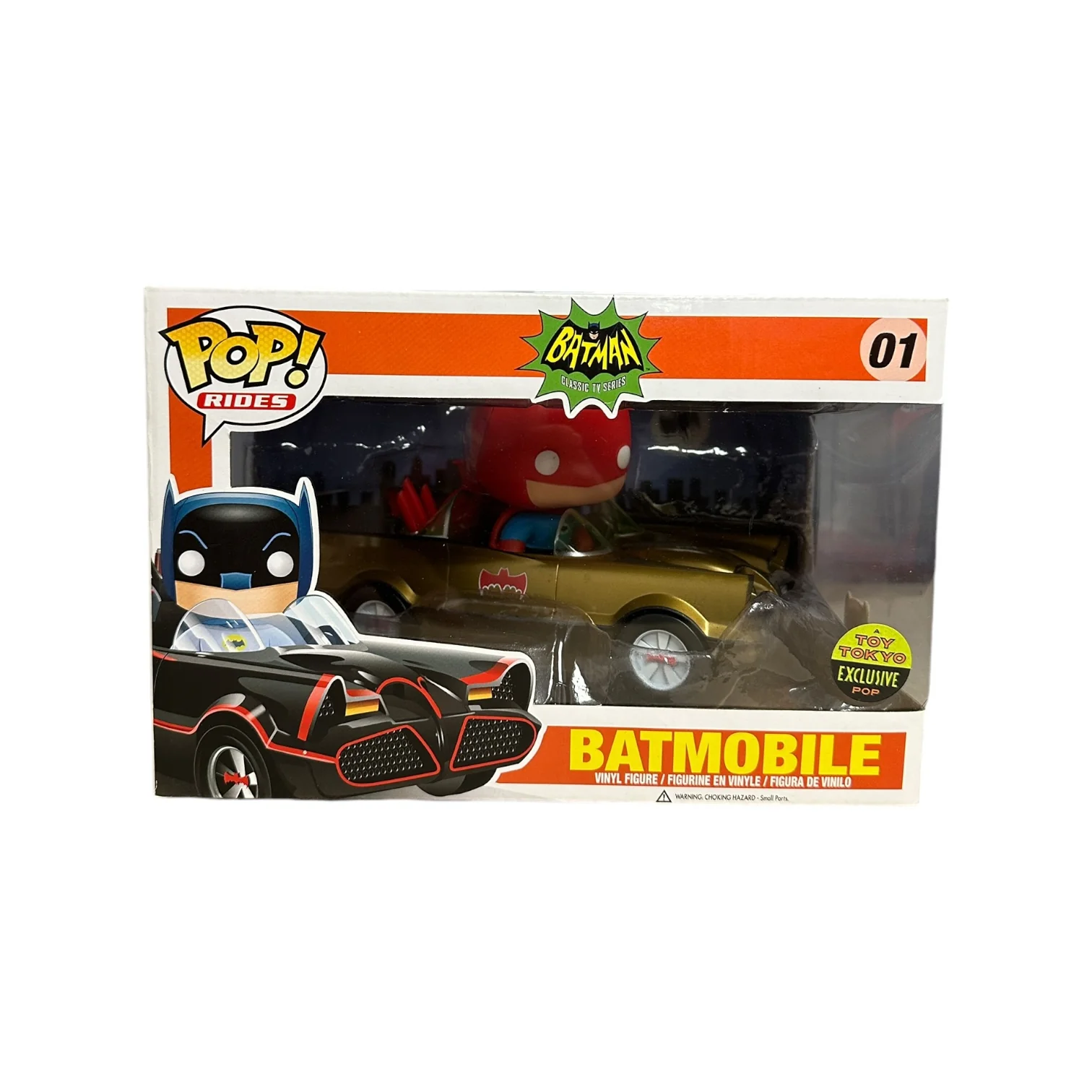 Batmobile #01 (Gold) Funko Pop Ride! - Batman: Classic TV Series - Toy Tokyo Exclusive - Condition 8/10