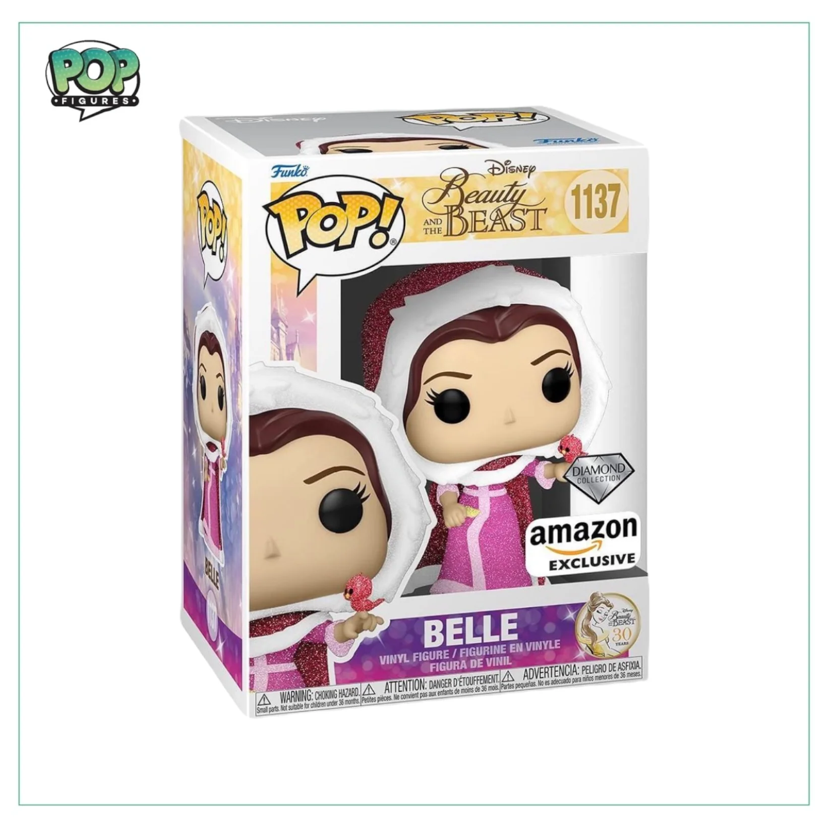 Belle (Diamond Collection) #1137 Funko Pop! - Beauty and the Beast - Amazon Exclusive