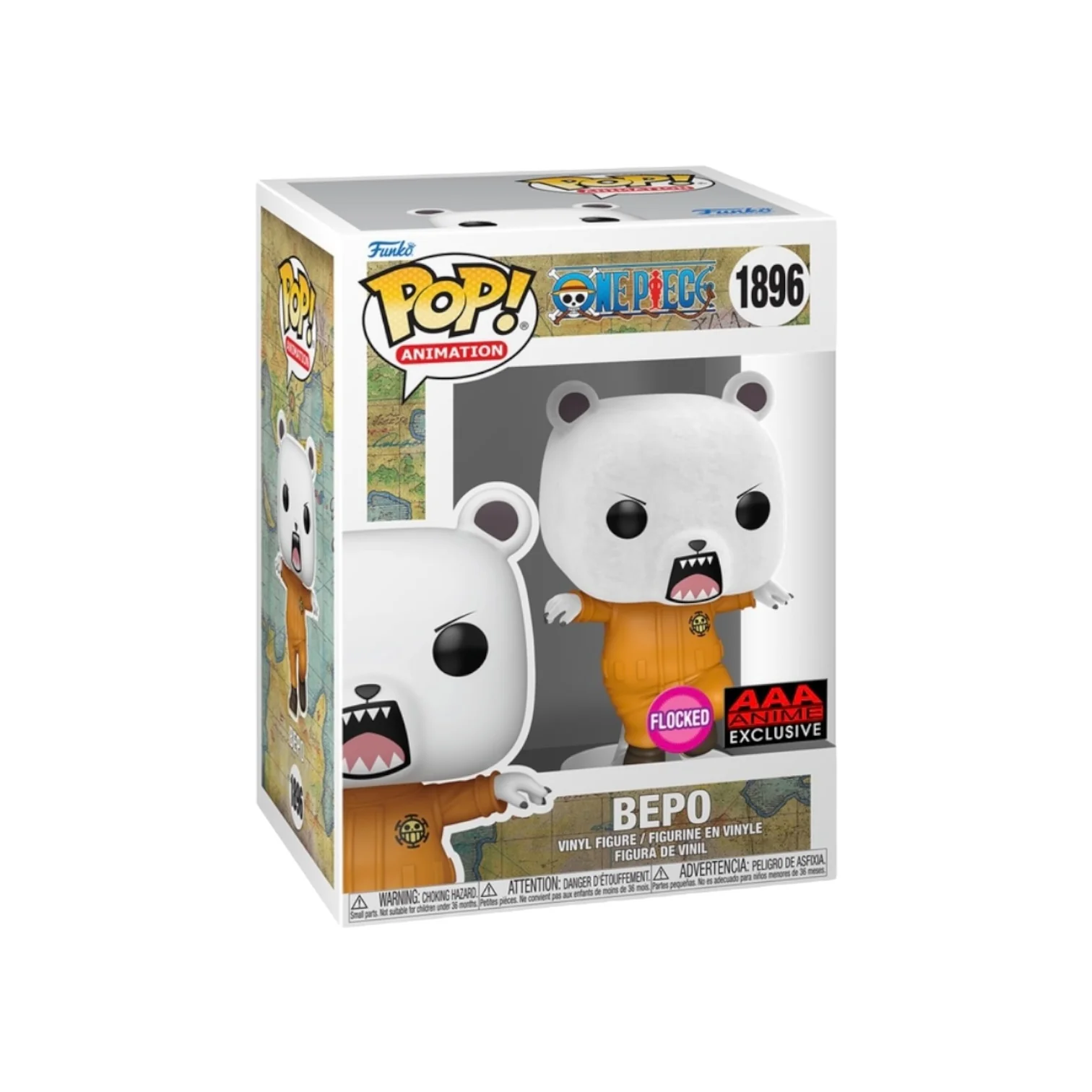 Bepo #1896 (Flocked) Funko Pop! - One Piece - AAA Anime Exclusive