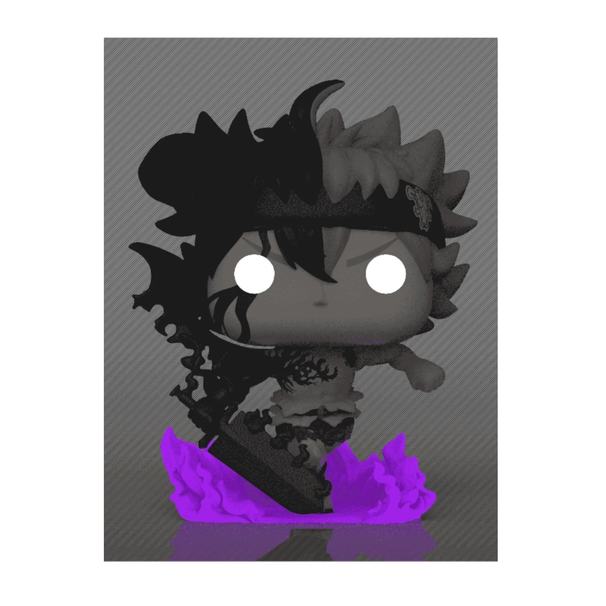 Black Asta #1556 (Glows in the Dark) Funko Pop! - Black Clover - Entertainment Earth Exclusive - Image 2