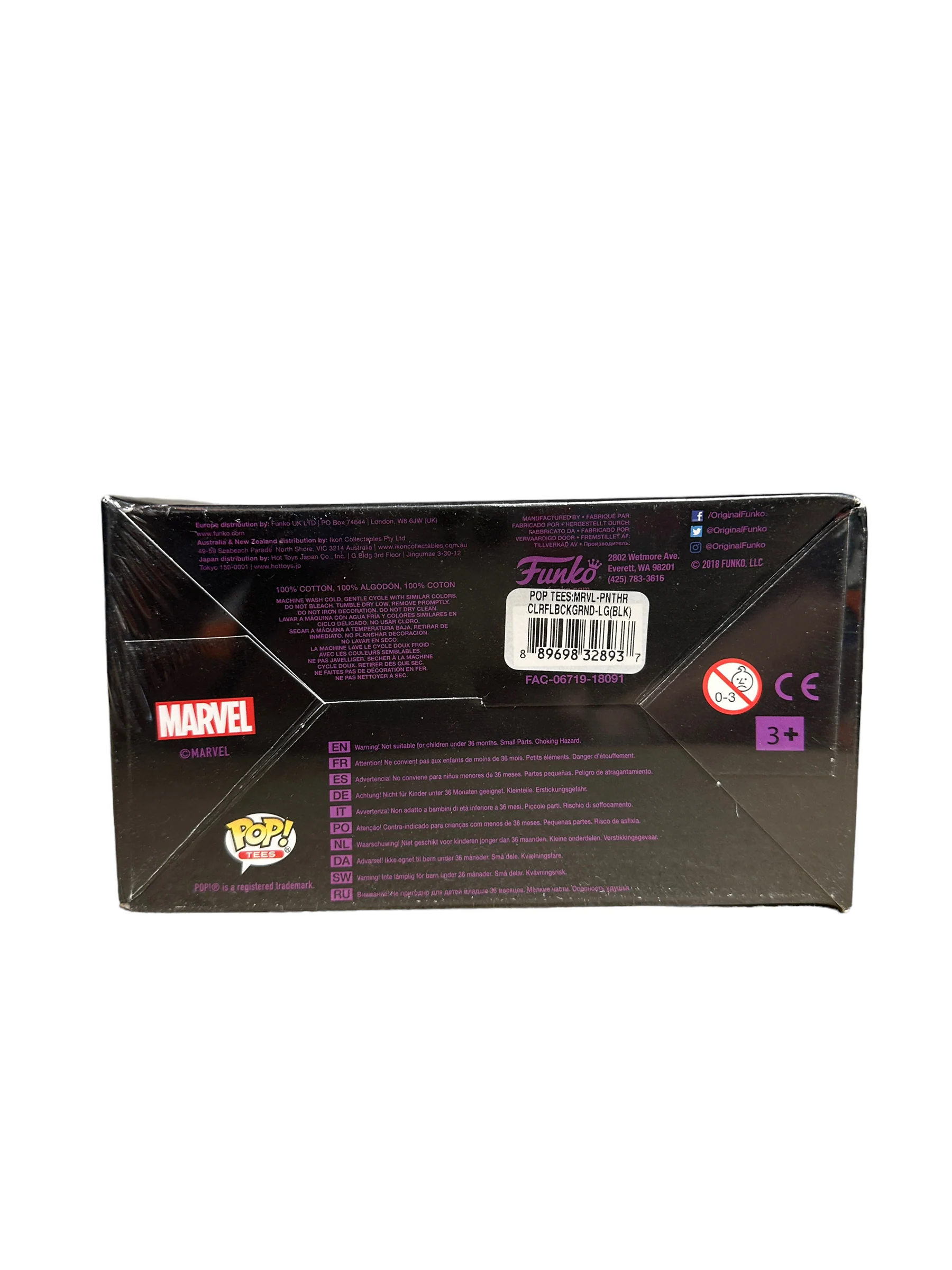 Black Panther #273 (Purple Glows in the Dark) Funko Pop T-Shirt Bundle! - Black Panther - Target Exclusive - Sealed - Condition 8.5/10 - Image 6