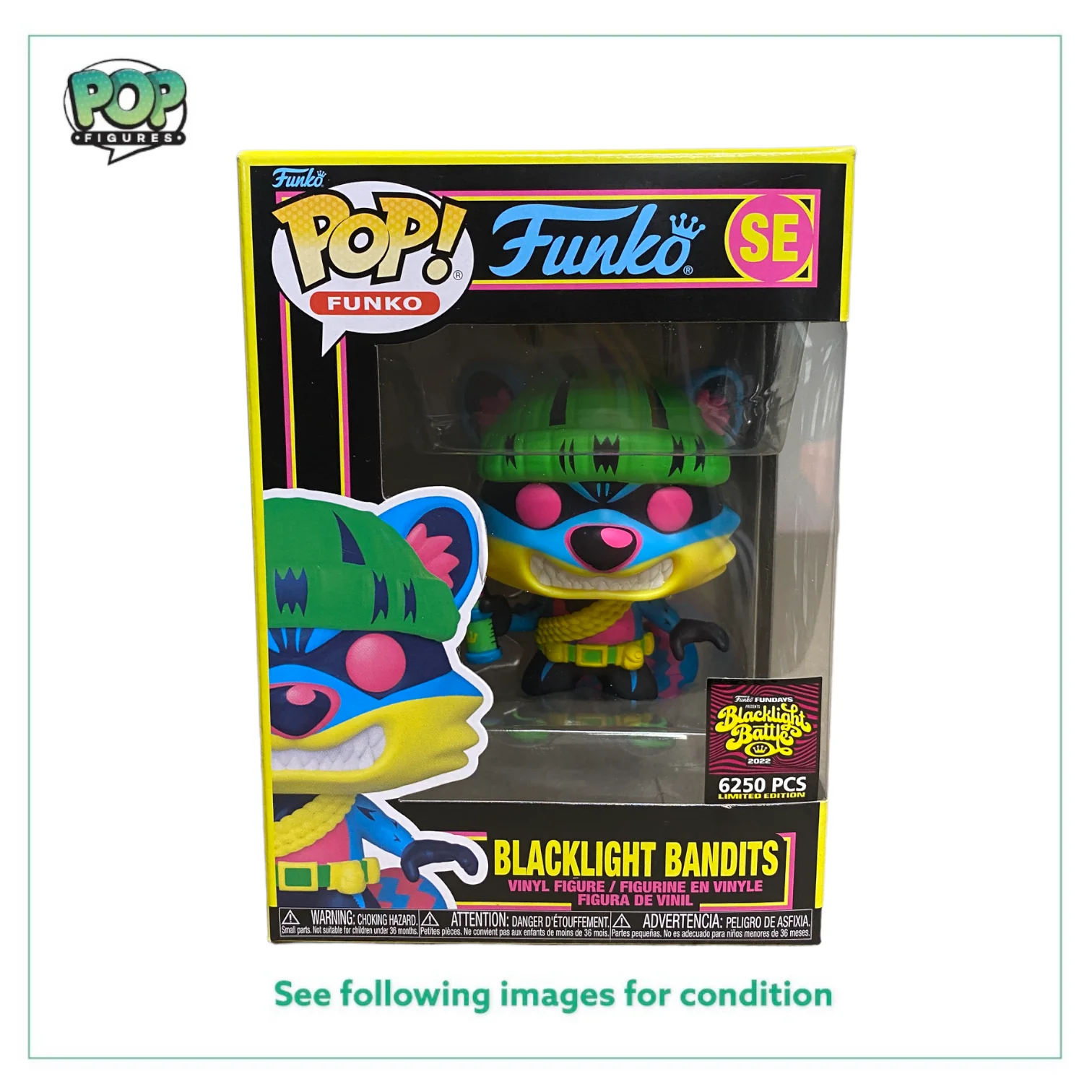 Blacklight Bandits (Blacklight) Funko Pop! - SDCC 2022 Box Of Fun Exclusive LE6250 Pcs - Condition 8.75/10