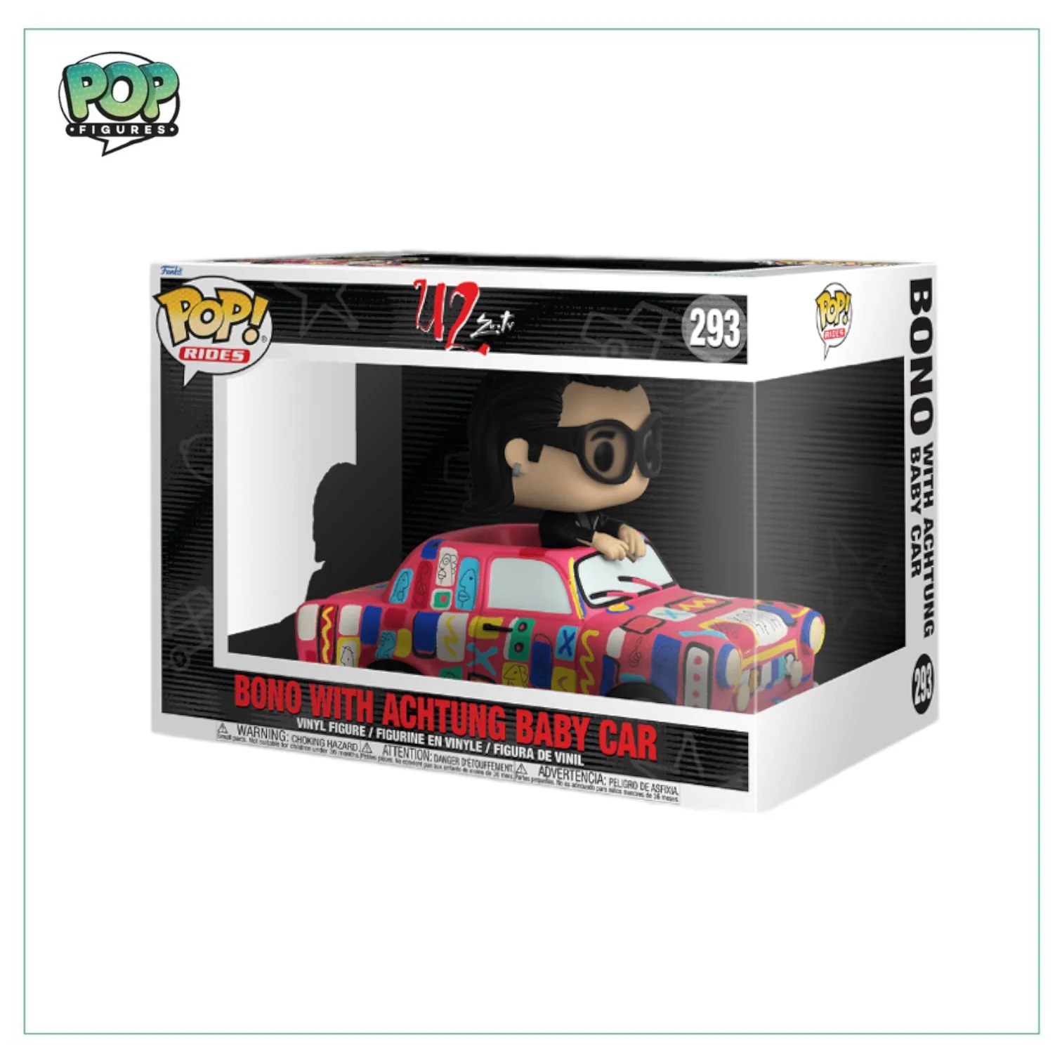 Bono With Achtung Baby Car #293 Deluxe Funko Pop! Rides - U2 Zoo TV