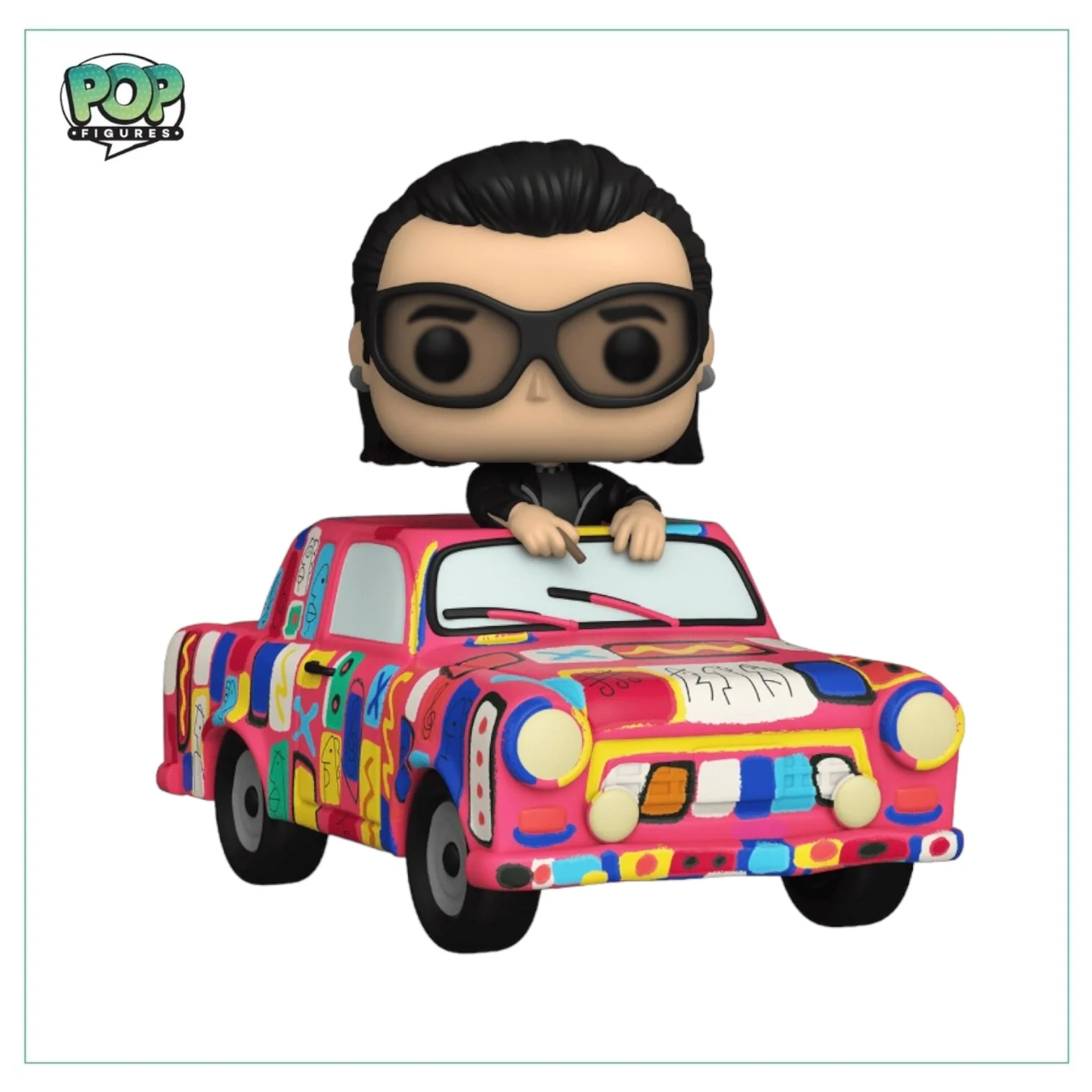 Bono With Achtung Baby Car #293 Deluxe Funko Pop! Rides - U2 Zoo TV - Image 2
