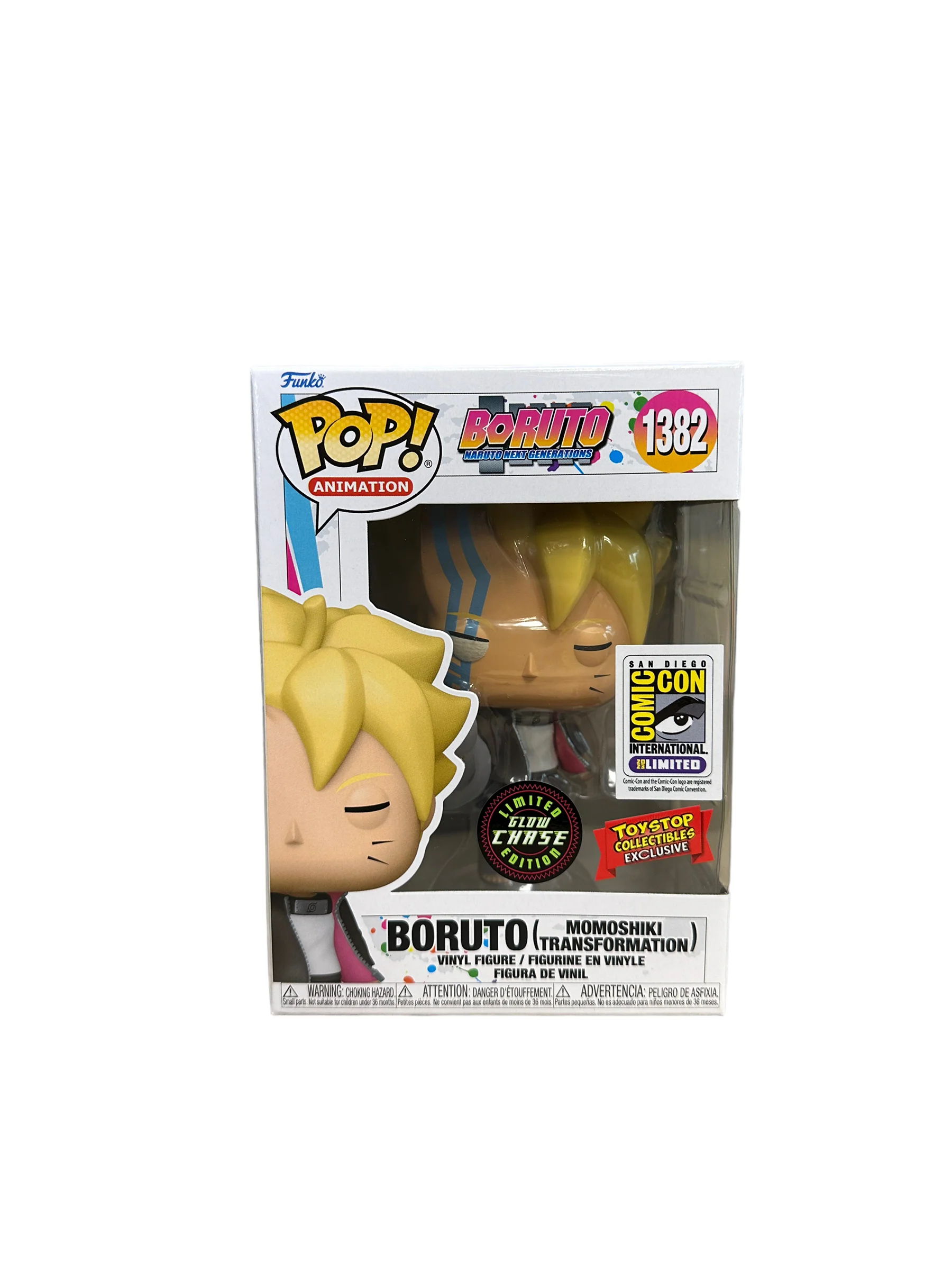 Boruto (Momoshiki Transformation) #1382 (Glow Chase) Funko Pop! - Boruto: Naruto Next Generations - SDCC 2023 / Toystop Collectibles Exclusive - Condition 9.5/10 - Image 2