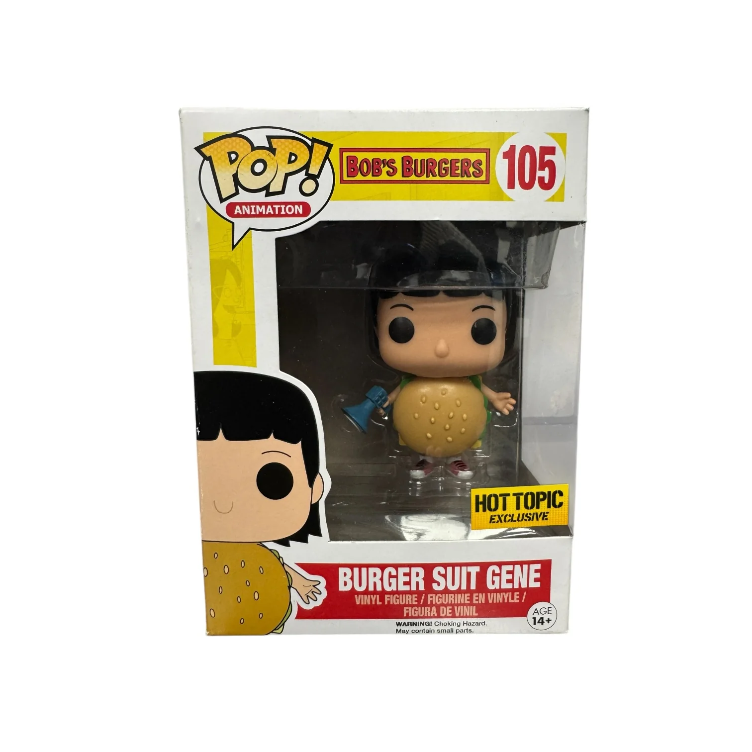 Burger Suit Gene #105 Funko Pop! - Bob's Burgers - Hot Topic Exclusive - Condition 6/10