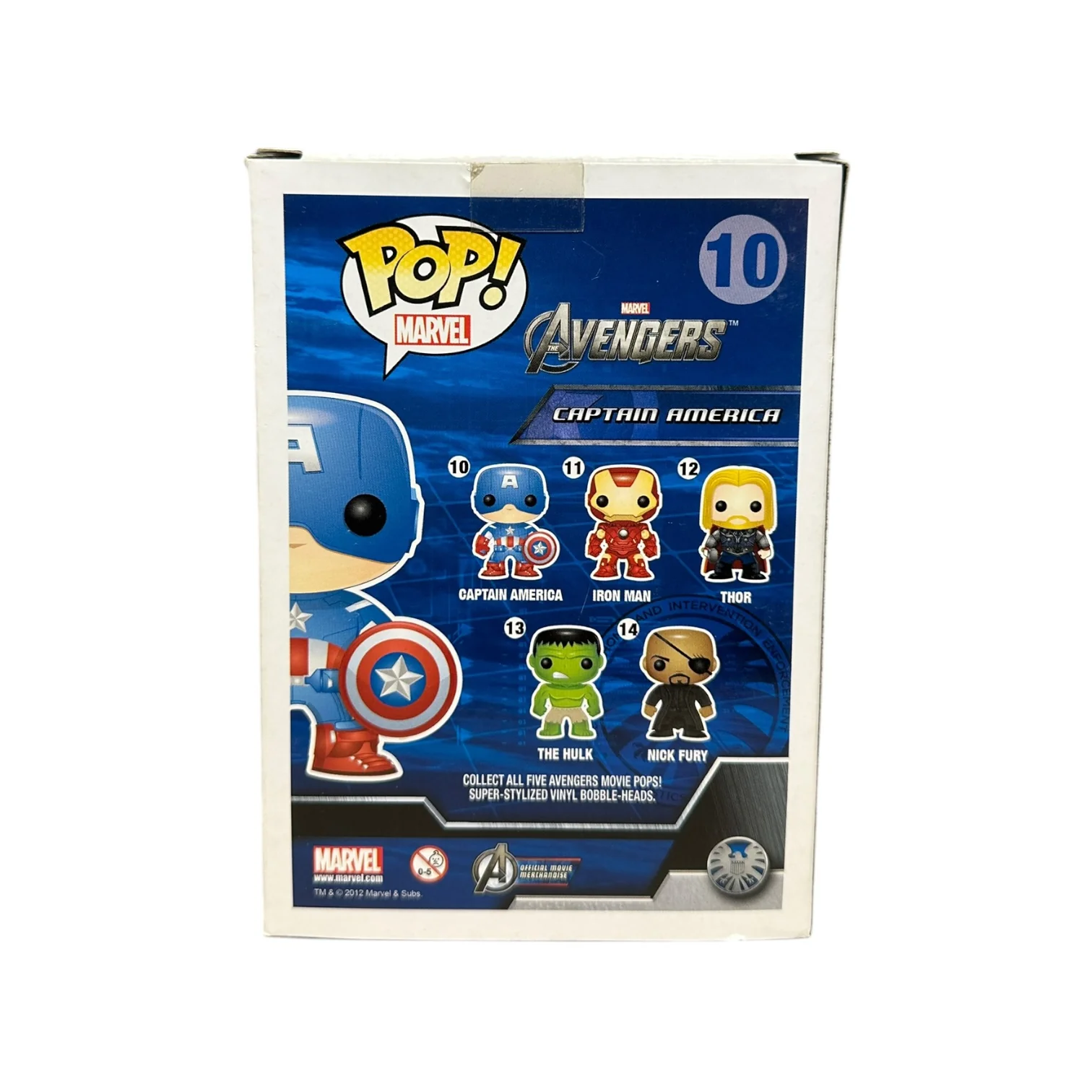 Captain America #10 (Vinyl Bobble-Head) Funko Pop! - The Avengers - 2012 Pop! - Condition 7/10 - Image 3