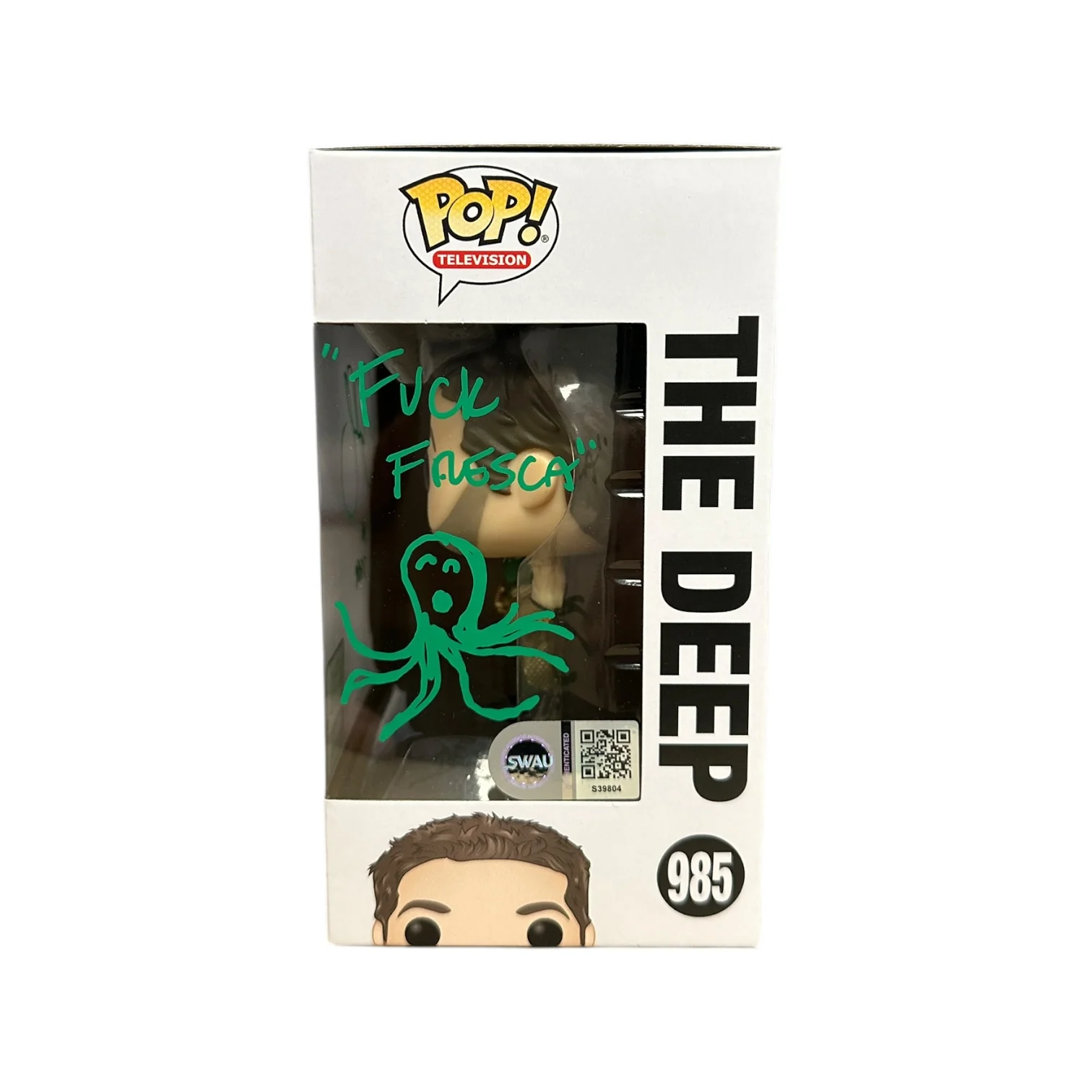 Chace Crawford Signed The Deep #985 Funko Pop! - The Boys - ECCC 2021 Shared Exclusive - SWAU COA - Image 2