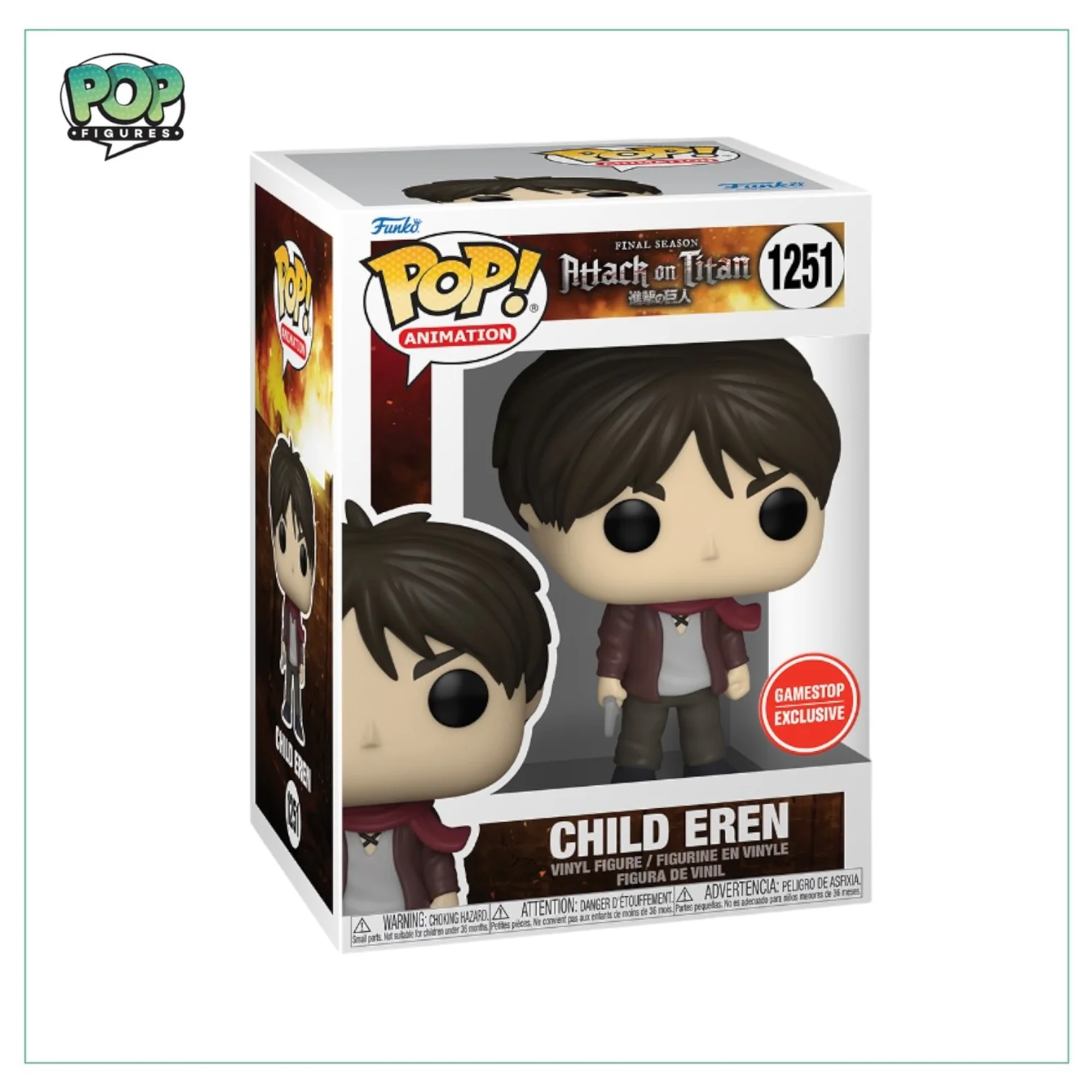 Child Eren #1251 Funko Pop - Attack on Titan - GameStop Exclusive