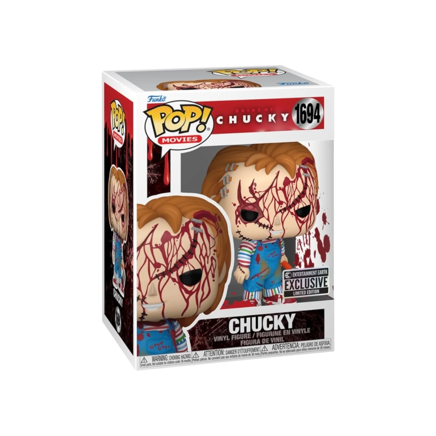Chucky #1694 (Bloody) Funko Pop! - Bride of Chucky - Entertainment Earth Exclusive