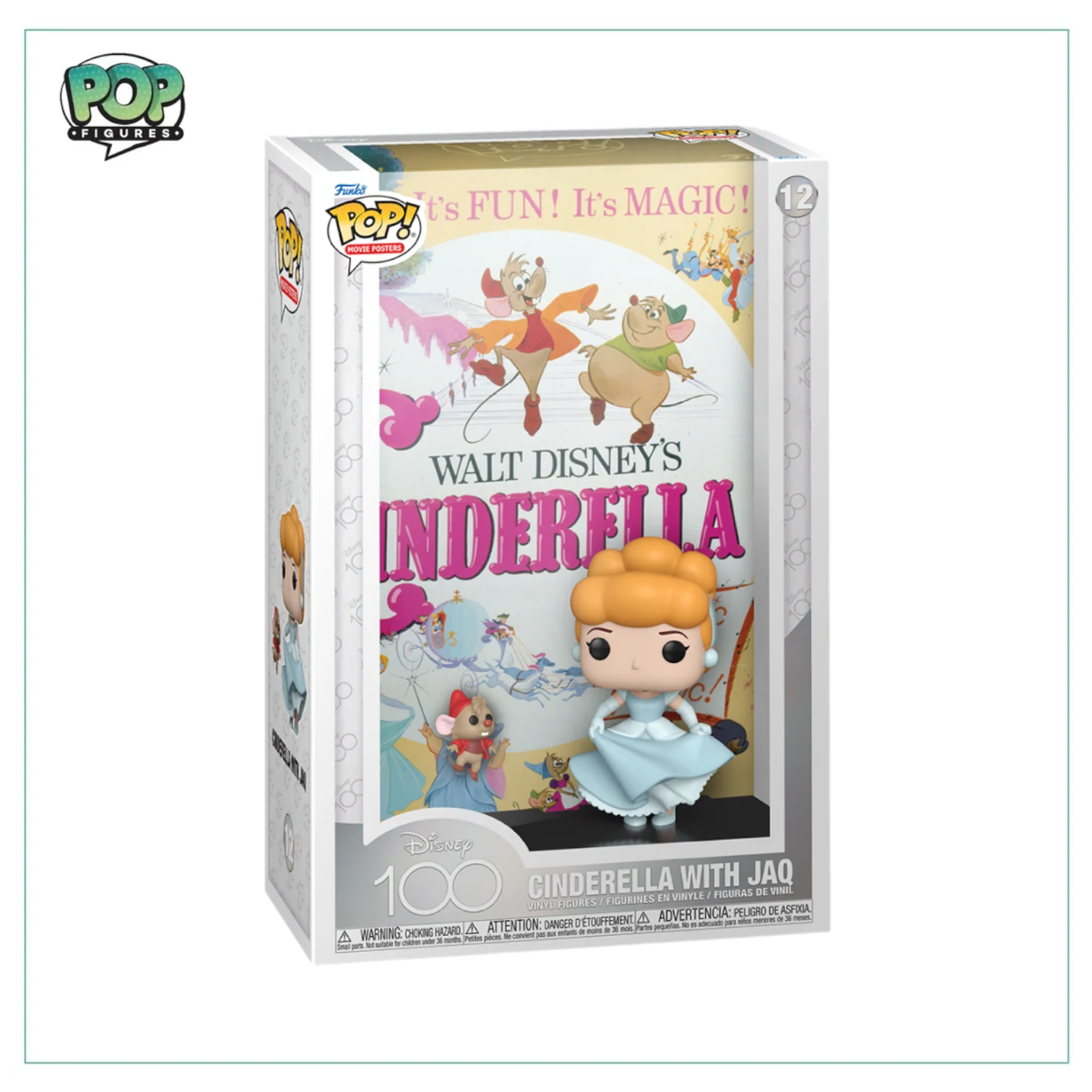 Cinderella W/ Jaq #12 Funko Pop! Movie Poster Disney’s 100th