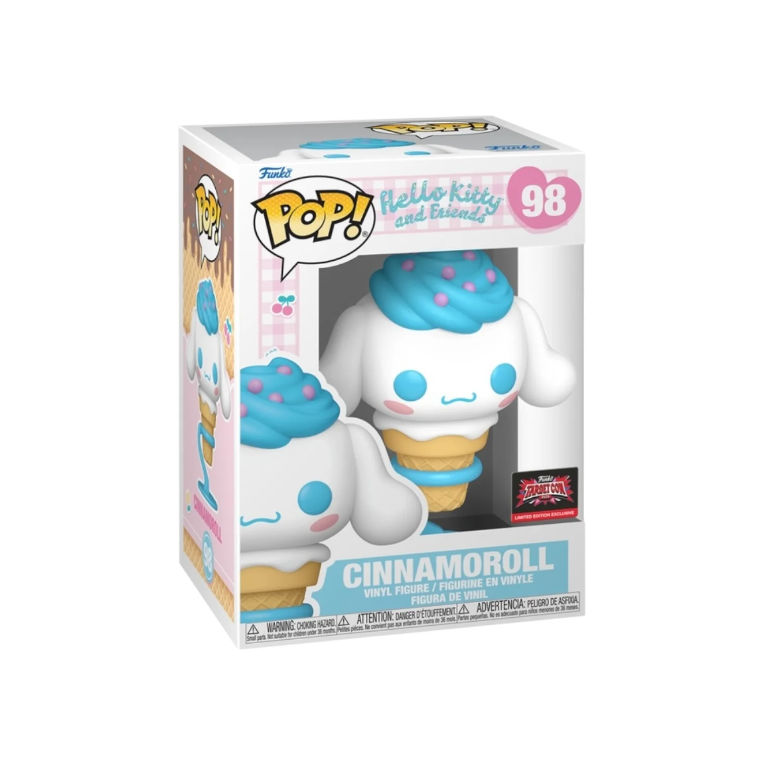 Cinnamoroll #98 (Ice Cream Cone) Funko Pop! - Hello Kitty and Friends - Target Con 2024 Exclusive