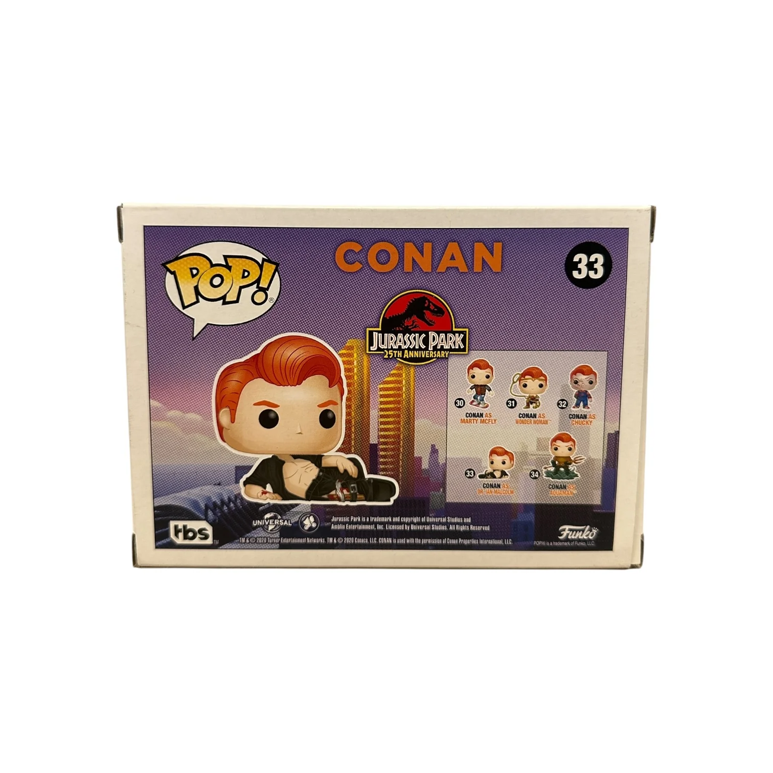 Conan as Dr. Ian Malcolm #33 Funko Pop! - Conan / Jurassic Park 25th Anniversary - Condition 9/10 - Image 3