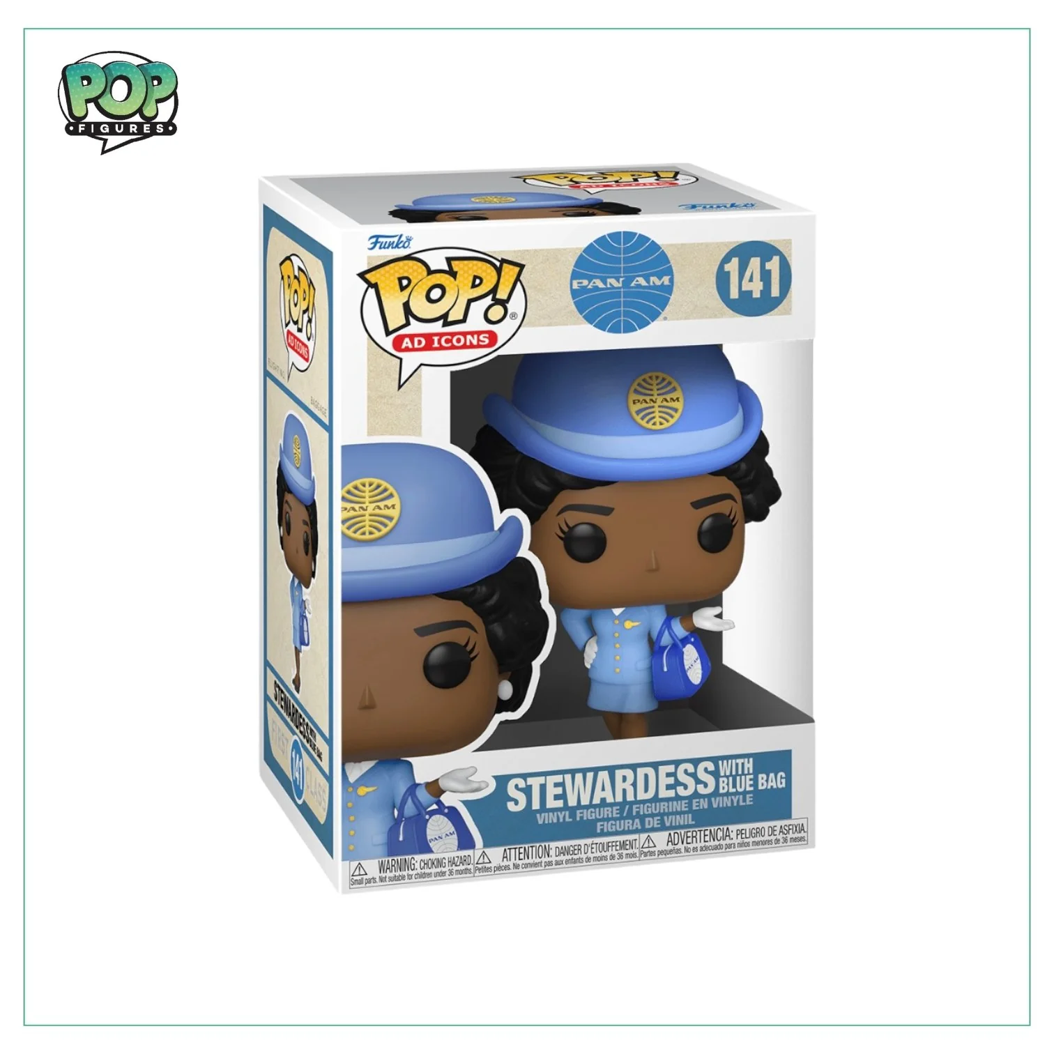 Stewardess w/ Blue Bag #141 Funko Pop! AD Icons: Pan Am