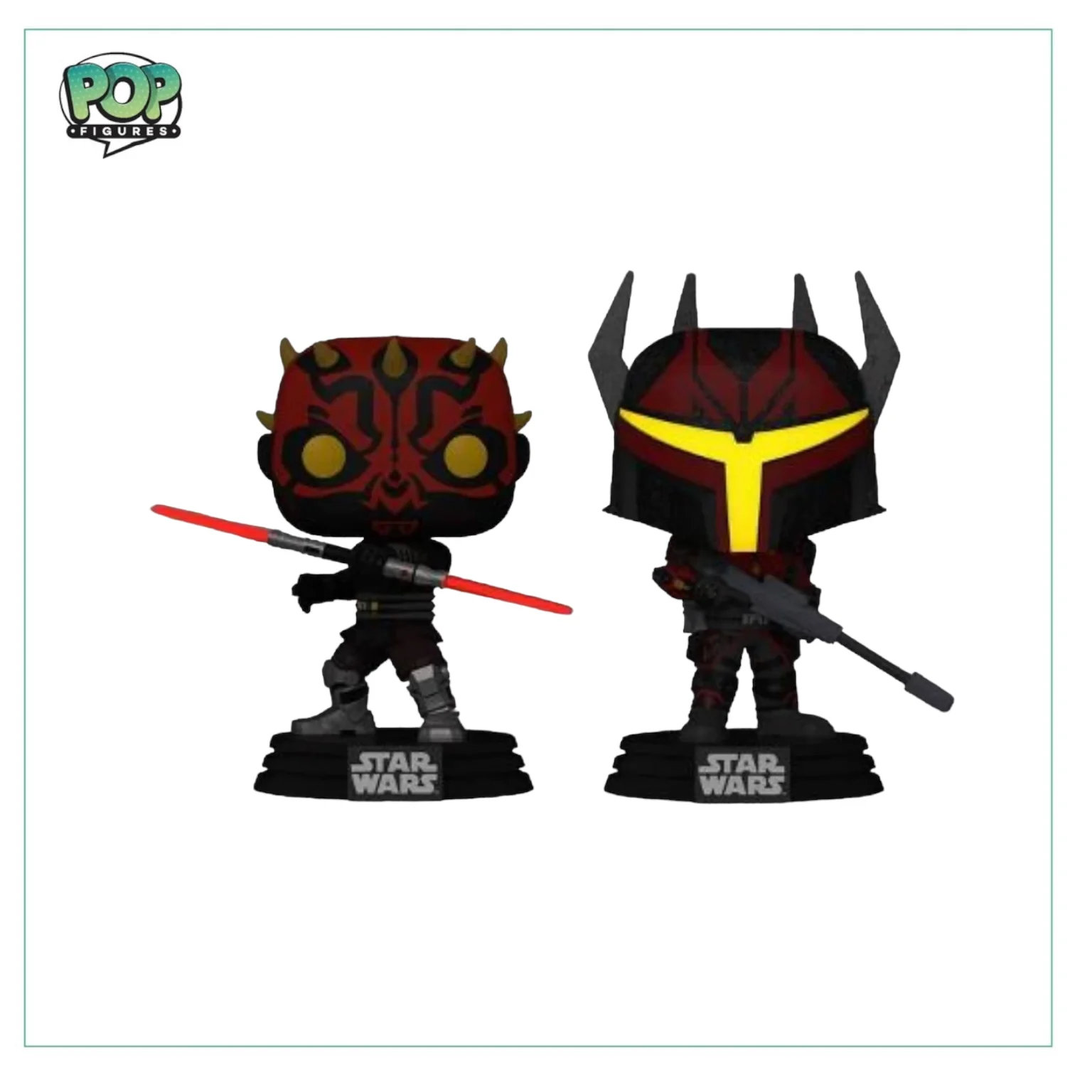 Darth Maul & Gar Saxon (Glows In The Dark) 2 Pack Funko Pop! - Star Wars The Clone Wars - Target Con 2023 Exclusive - Image 2