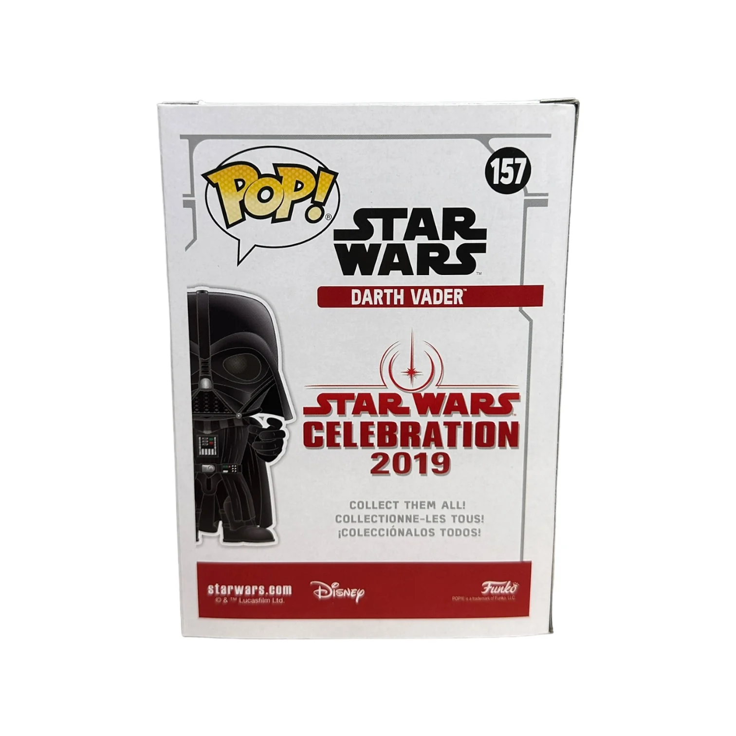 Darth Vader #157 (Blue Chrome) Funko Pop! - Star Wars - Star Wars Celebration Chicago 2019 Exclusive LE2500 Pcs - Condition 8.75/10 - Image 3