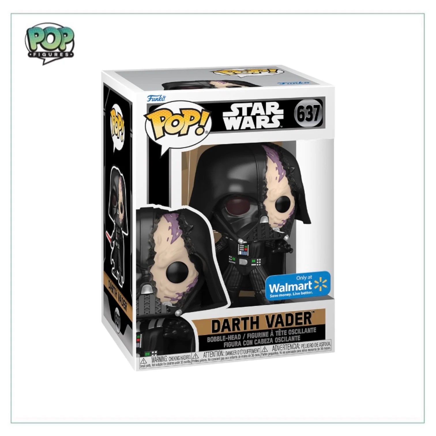 Darth Vader #637 (Battle Damaged) Funko Pop! - Star Wars - Walmart Exclusive