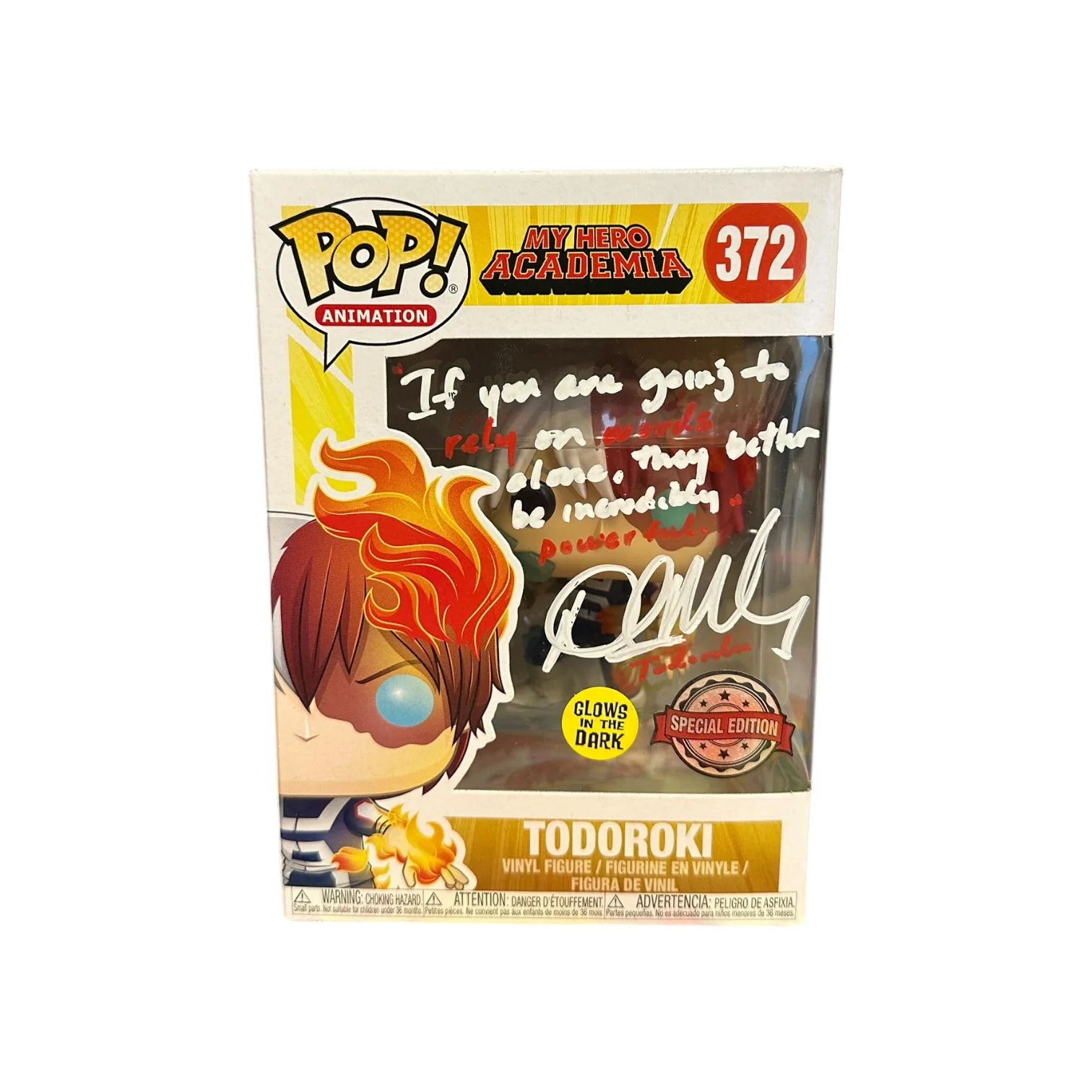 David Matranga Signed Todoroki #372 (Glows in the Dark) Funko Pop! - My Hero Academia - Special Edition - Condition 9/10 - JSA Authenticated