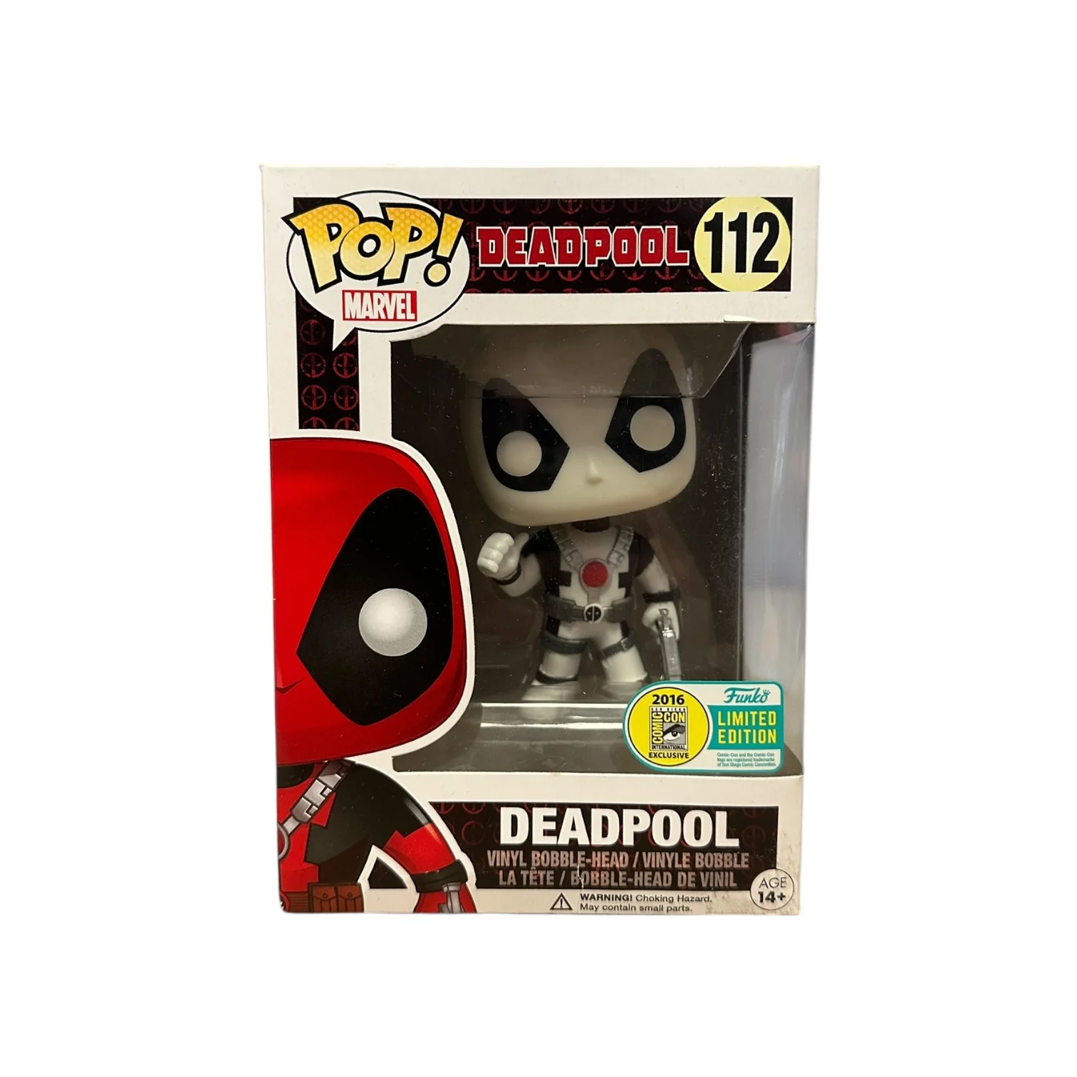Deadpool (Thumb Up) #112 (White) Funko Pop! - Deadpool - SDCC 2016 Official Convention Exclusive - Condition 7/10