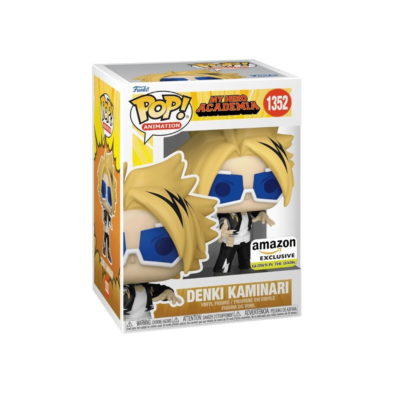 Denki Kaminari #1352 (Glows in the Dark) Funko Pop! - My Hero Academia - Amazon Exclusive