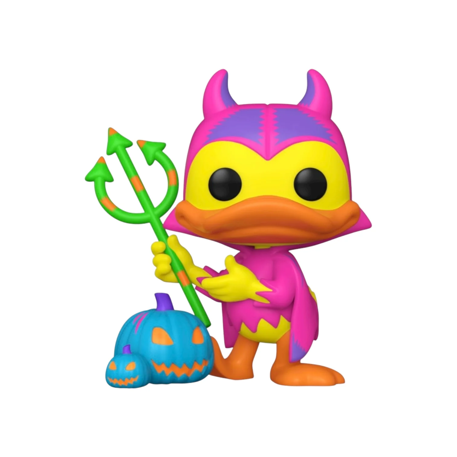 Devil Donald with Pumpkin #1446 (Black Light Chase) Funko Pop! - Mickey and Friends - Funko Exclusive - Image 2