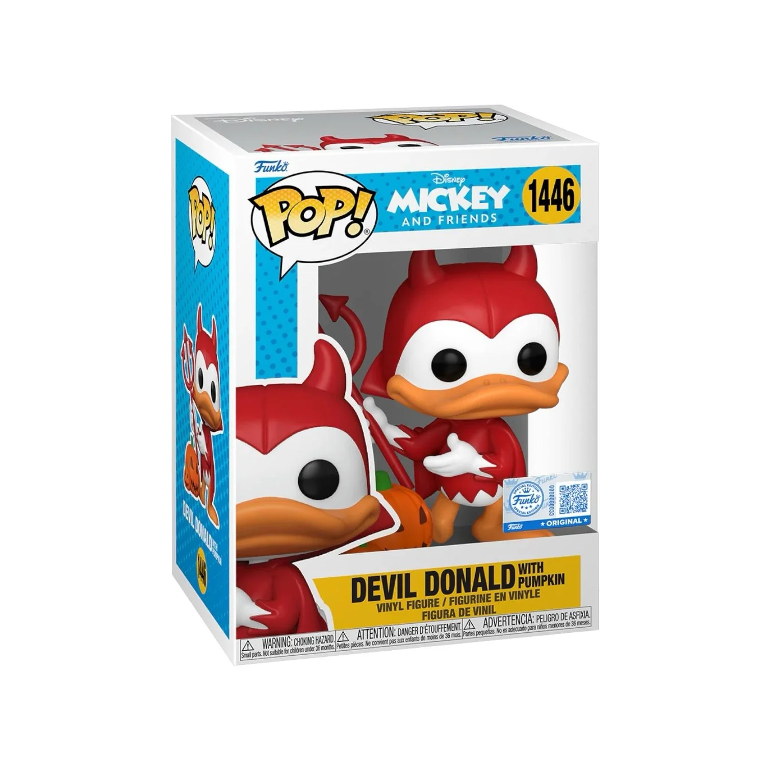 Devil Donald with Pumpkin  #1446 Funko Pop - Mickey and Friends - Funko Exclusive
