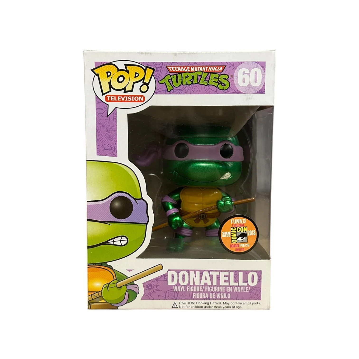 Donatello #60 (Metallic) Funko Pop! - Teenage Mutant Ninja Turtles - SDCC 2013 Exclusive LE1008 Pcs - Condition 7.5/10