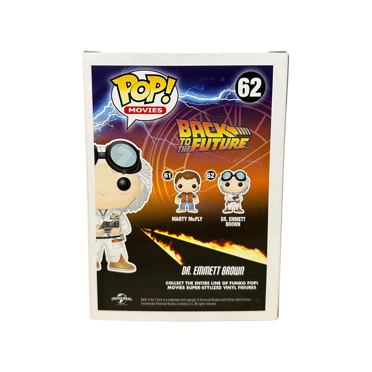 Dr. Emmett Brown #62 (Glows in the Dark) Funko Pop! - Back to The Future - 2014 Convention Exclusive - Condition 8/10 - Image 3
