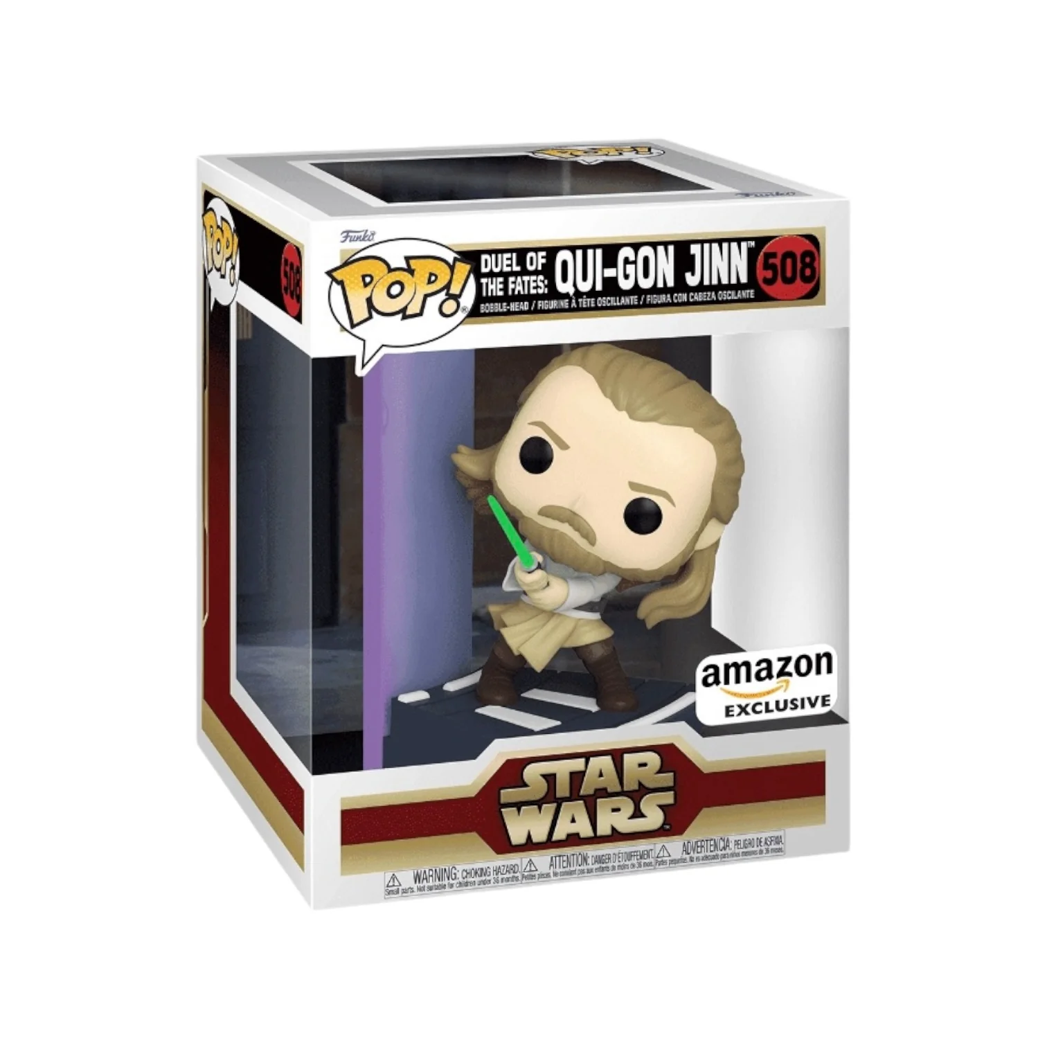 Duel of The Fates: Qui-Gon Jinn #508 Funko Pop! - Star Wars - Amazon Exclusive
