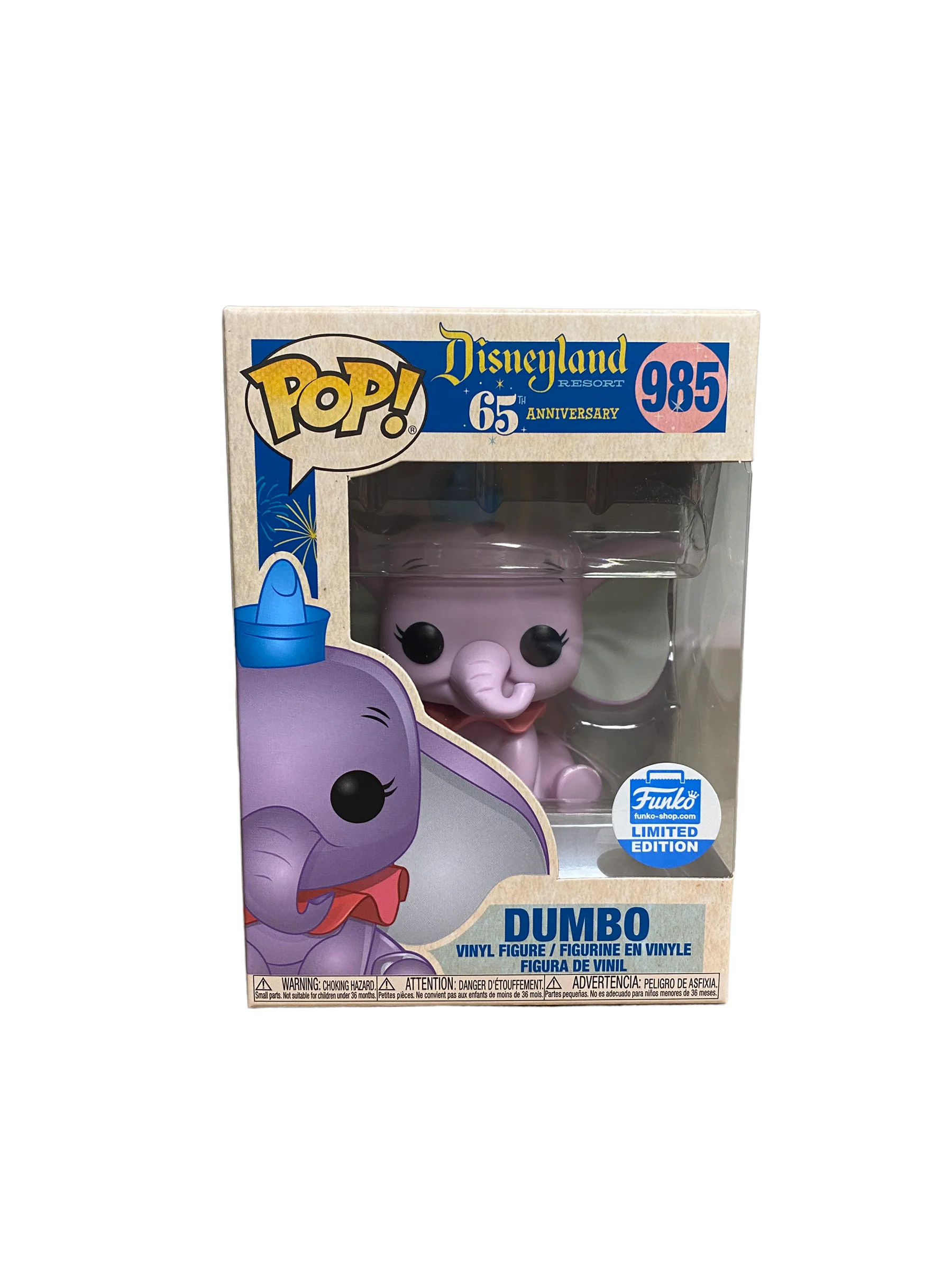 Dumbo #985 (Anniversary) Funko Pop! - Disneyland Resort 65th Anniversary - Funko Shop Exclusive - Condition 9/10 - Image 2
