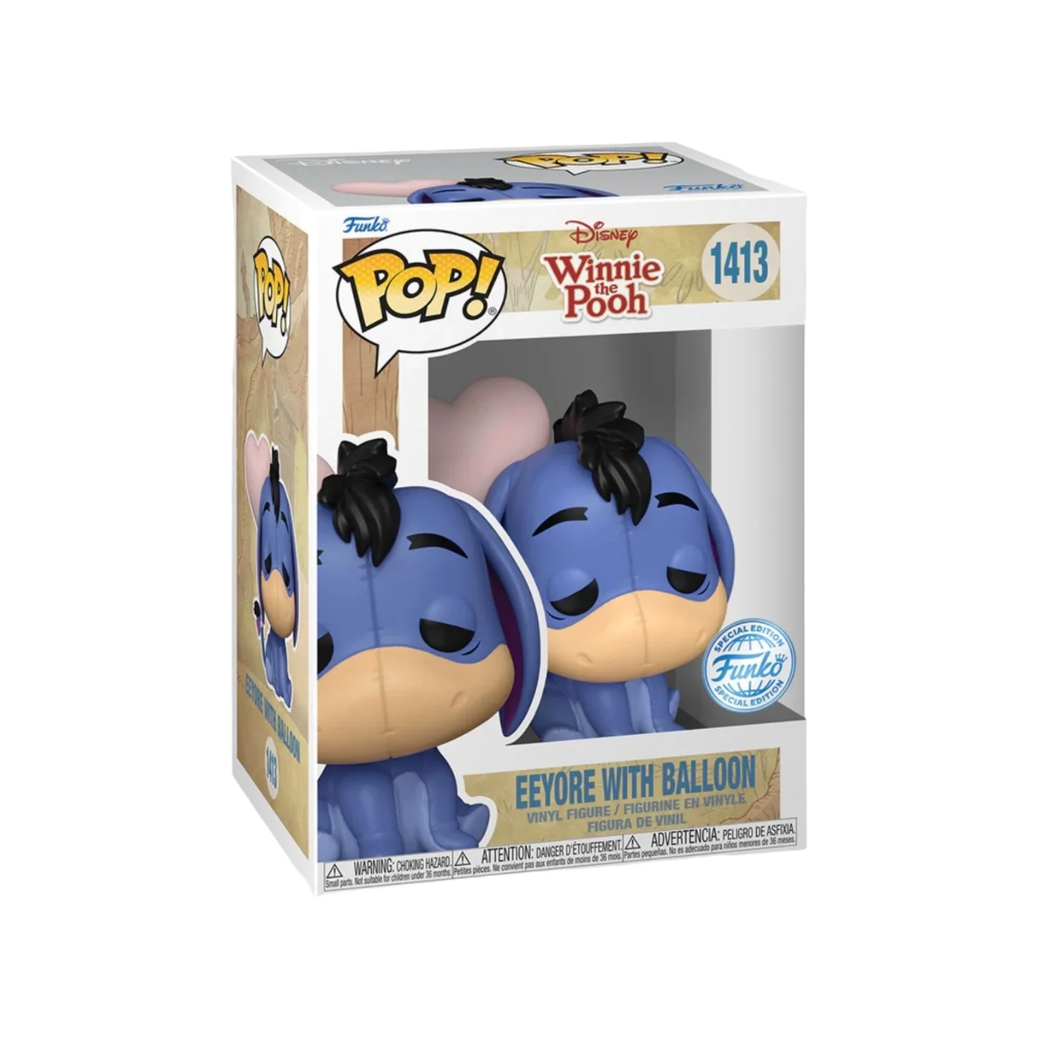 Eeyore with Balloon #1413 Funko Pop! and Winnie the Pooh (Diamond) #1104 Funko Pop! - Pop Figures Exclusive Bundle - Image 3