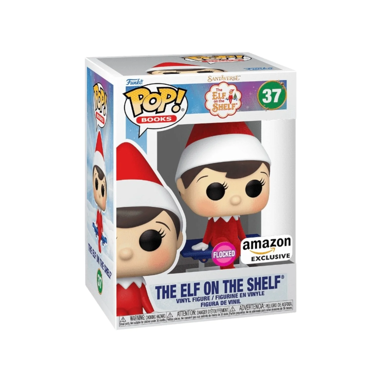 The Elf on the Shelf #37 (Flocked) Funko Pop! - The Elf on the Shelf - Amazon Exclusive