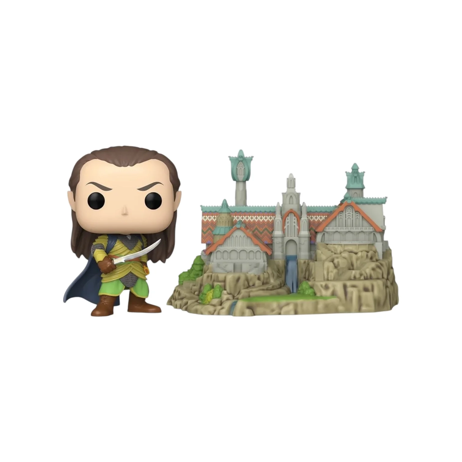 Elrond with Rivendell #1747 Funko Pop Town - Lord of the Rings - PREORDER - Image 2