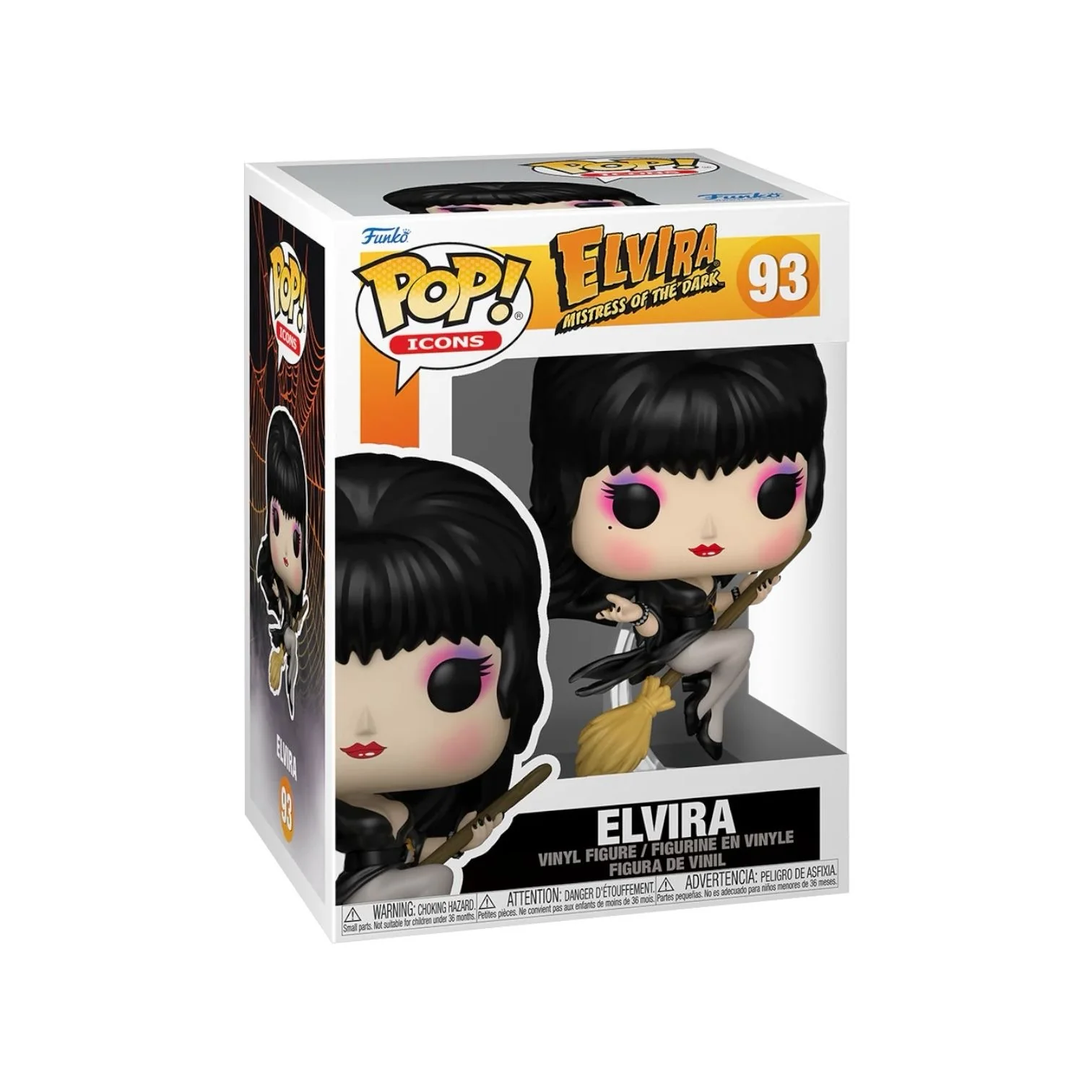 Elvira (on broom) #93 Funko Pop - Elvira: Mistress of the Dark - PREORDER