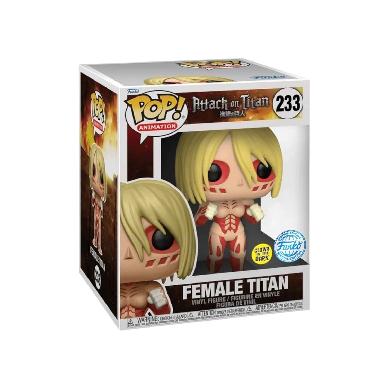 Female Titan #233 (Glow in the Dark) Deluxe Funko Pop! - Attack on Titan - Special Edition