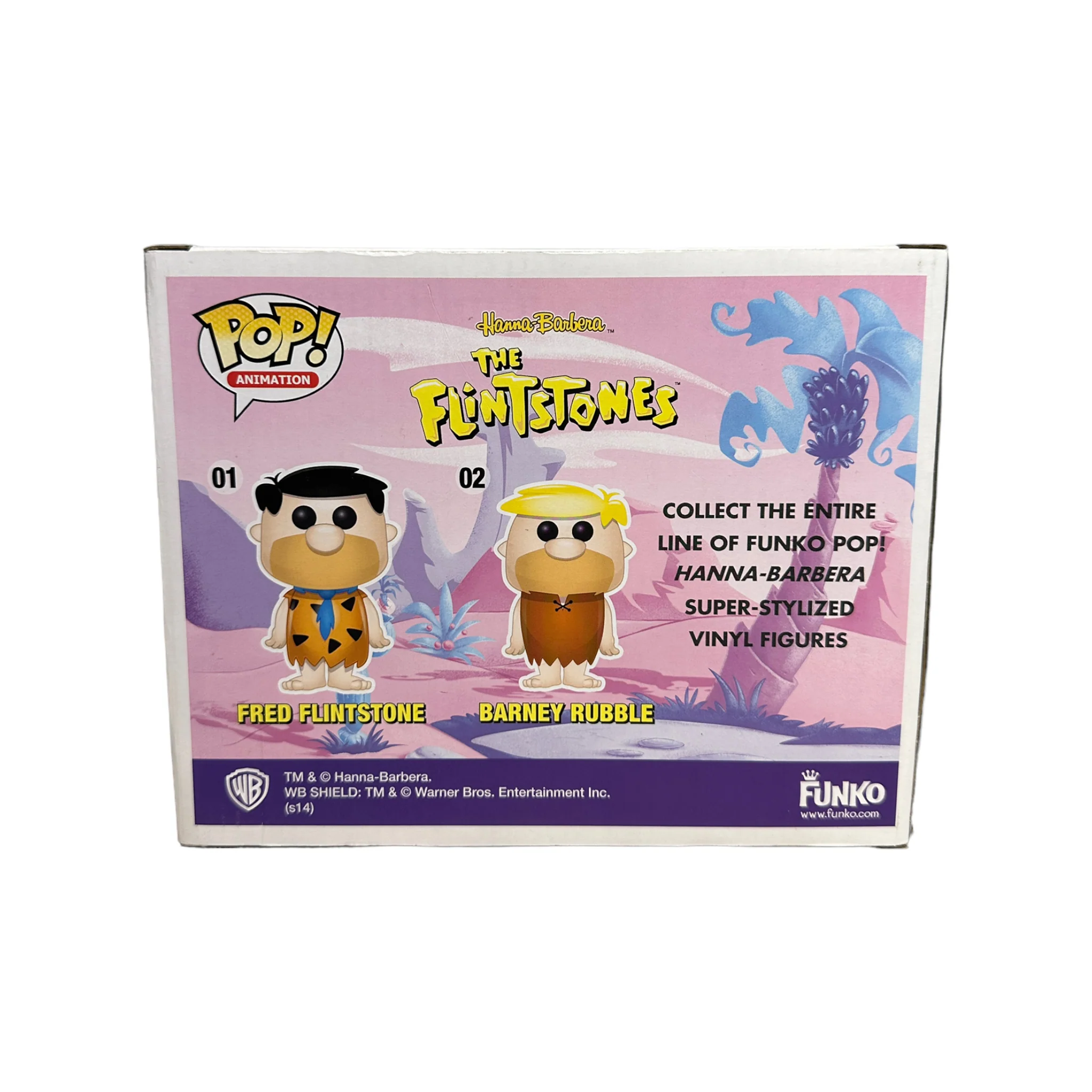 Fred & Barney (Black / Green Hair) 2 Pack Funko Pop! - The Flintstones - Gemini Collectibles Exclusive - Condition 8/10 - Image 3