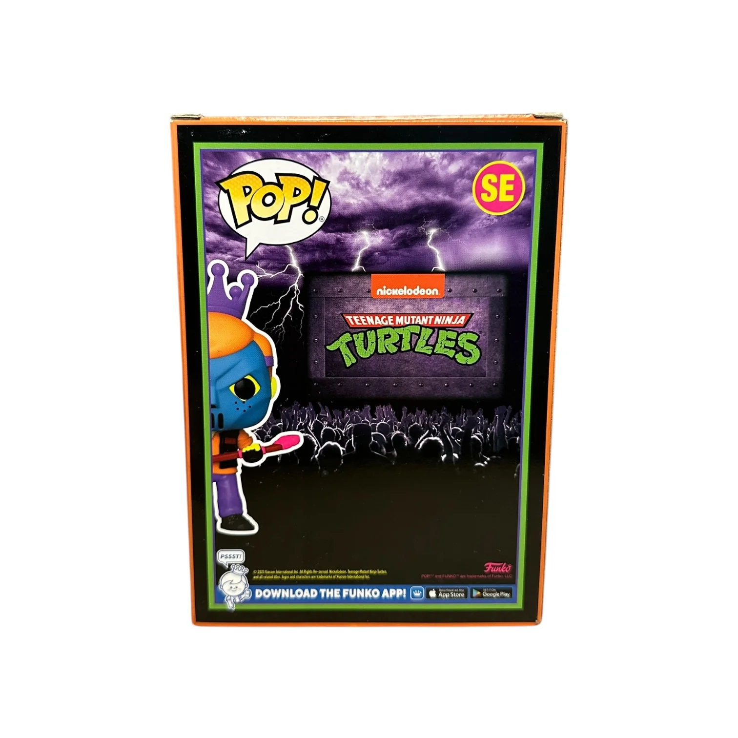 Freddy Funko as Casey Jones (Blacklight) Funko Pop! - Teenage Mutant Ninja Turtles - Heavy Metal Halloween 2023 Exclusive LE2000 Pcs - Condition 7.5/10 - Image 3