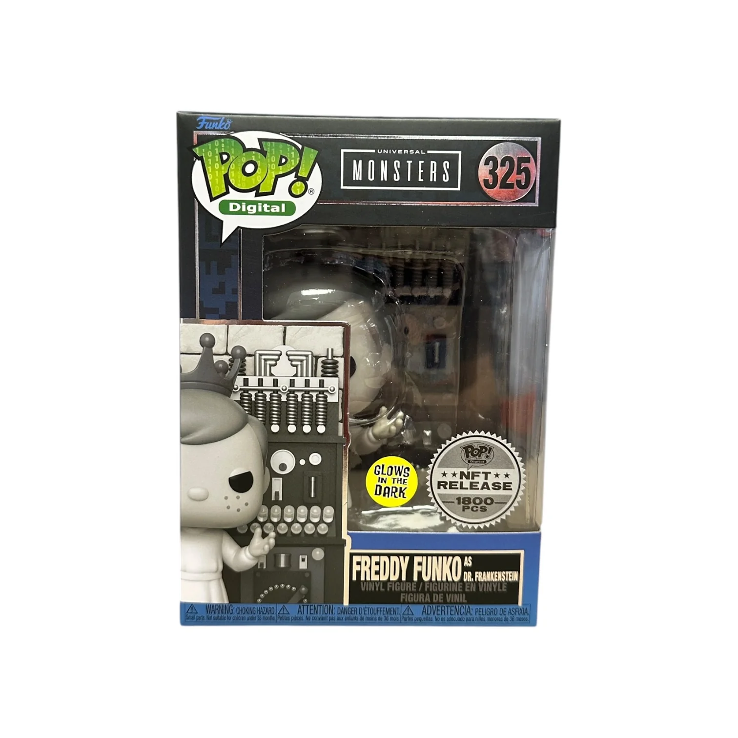 Freddy Funko as Dr. Frankenstein #325 (Glows in the Dark) Funko Pop! - Universal Monsters - NFT Release Exclusive LE1800 Pcs - Condition 9/10