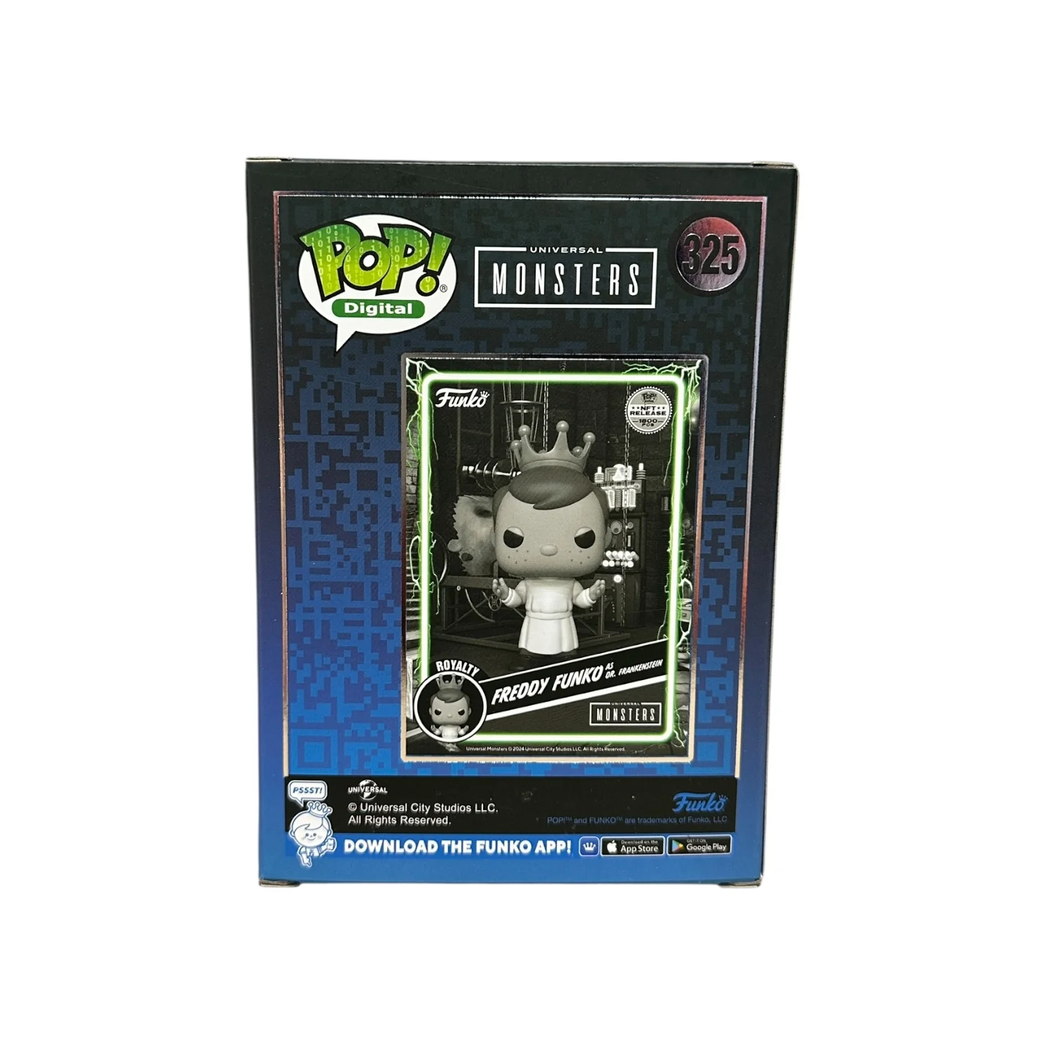 Freddy Funko as Dr. Frankenstein #325 (Glows in the Dark) Funko Pop! - Universal Monsters - NFT Release Exclusive LE1800 Pcs - Condition 9/10 - Image 3
