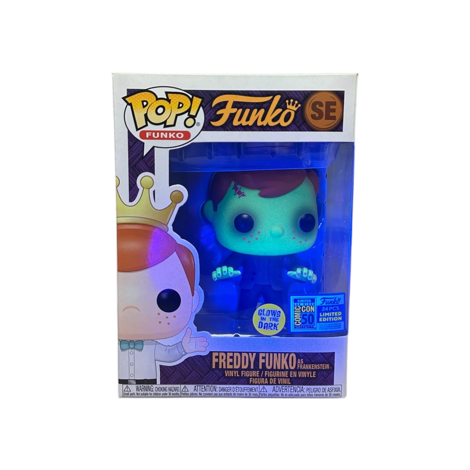 Freddy Funko as Frankenstein (Glows in the Dark) Funko Pop! - Universal Monsters - SDCC 2019 Exclusive LE24 Pcs - Condition 8.75/10 - Image 7