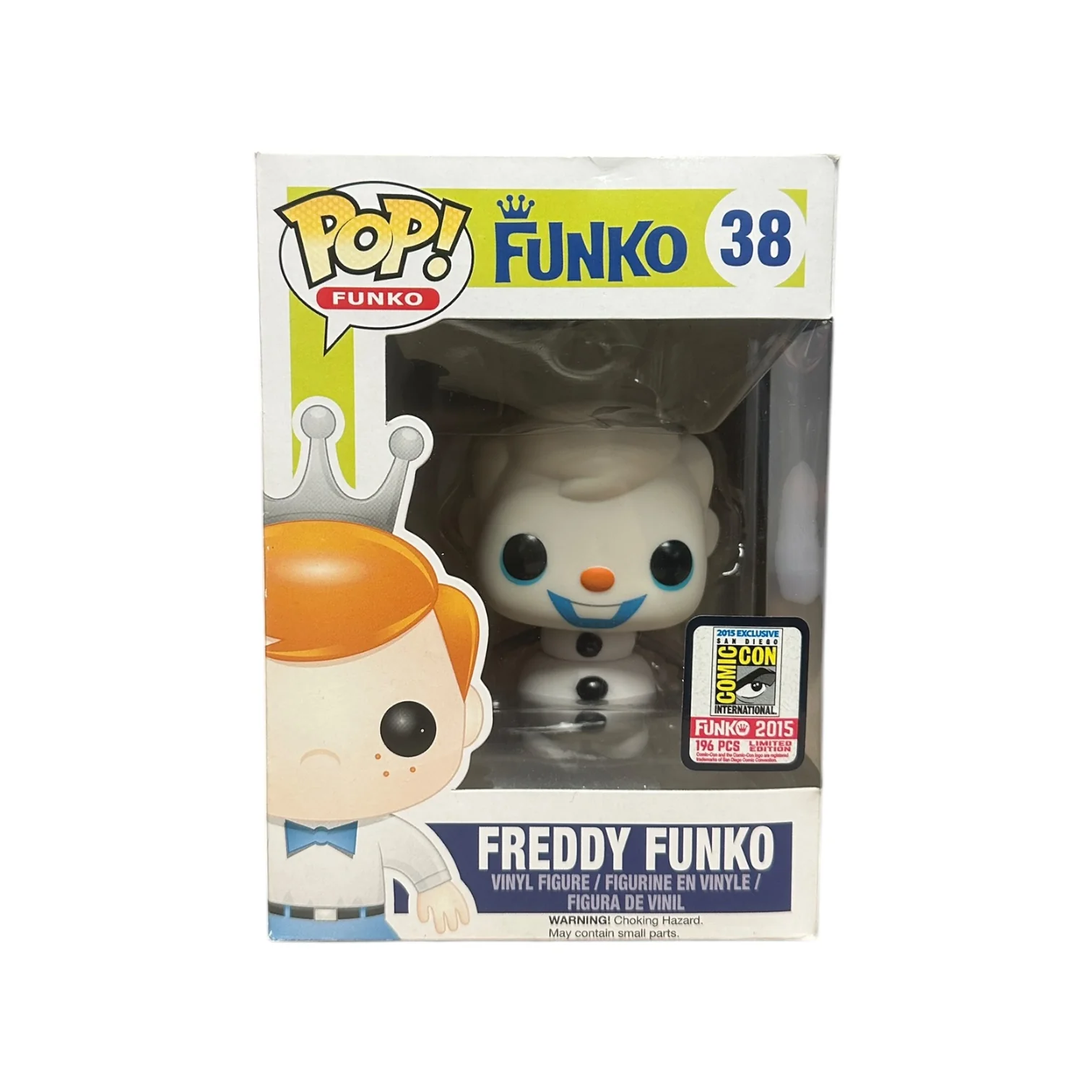 Freddy Funko as Olaf #38 Funko Pop! - SDCC 2015 Exclusive LE196 Pcs - Condition 7/10