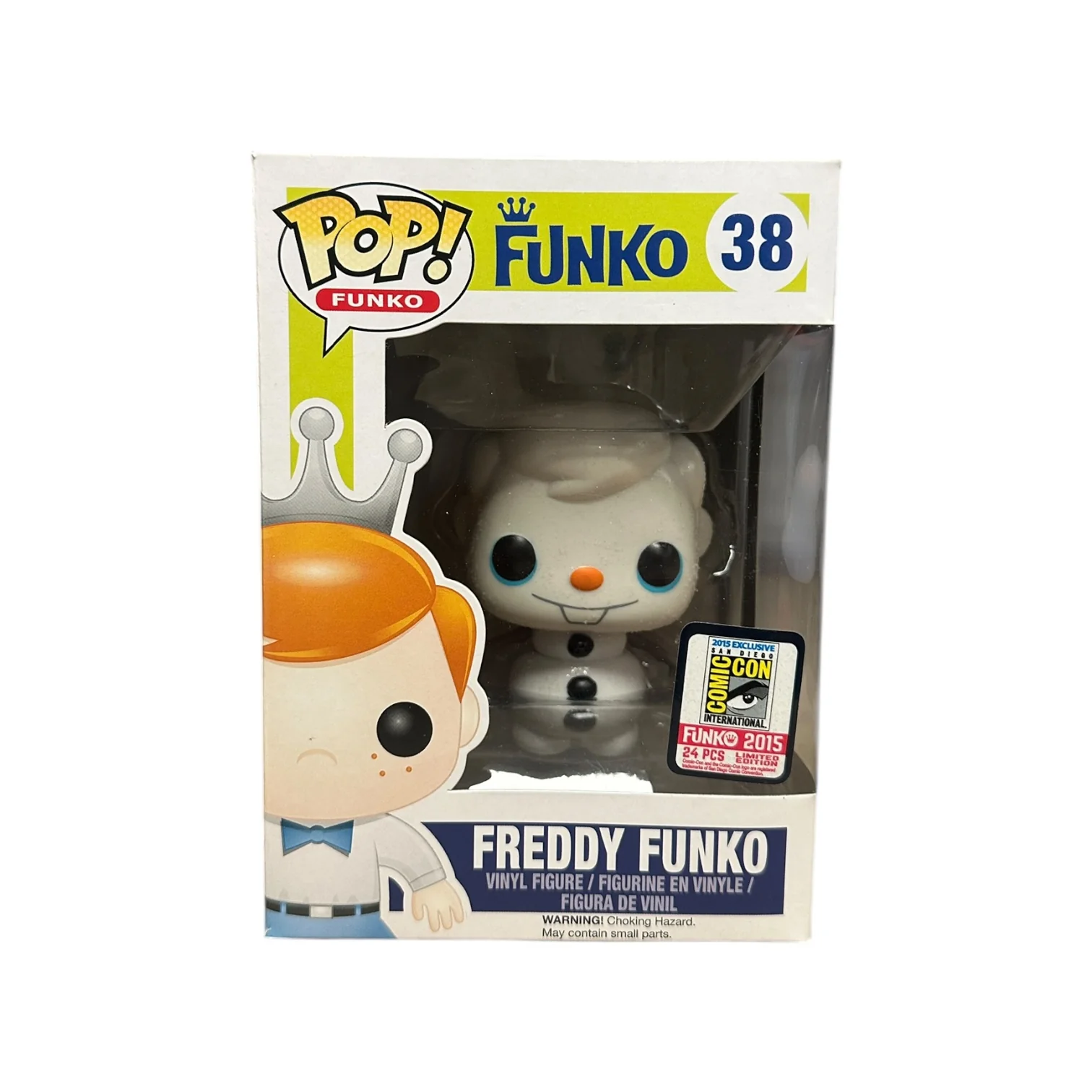 Freddy Funko as Olaf (Glitter) #38 Funko Pop! - SDCC 2015 Exclusive LE24 Pcs - Condition 8.5/10