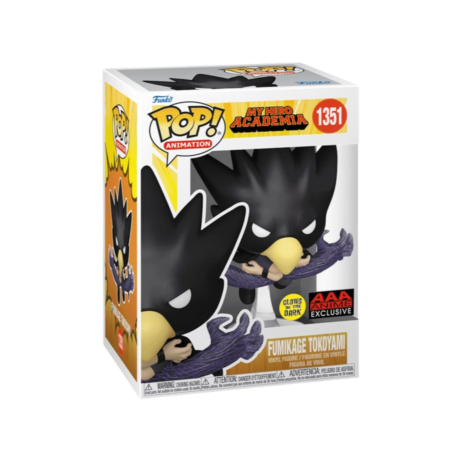 Fumikage Tokoyami #1351 (Glows in the Dark) Funko Pop! - My Hero Academia - AAA Anime Exclusive