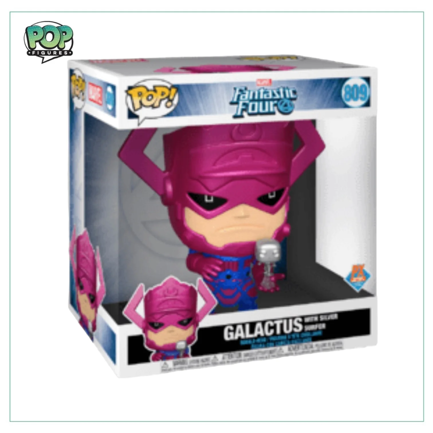 Galactus with Silver Surfer #809 10" Funko Pop! - Marvel Fantastic Four - Metallic - PX Preview