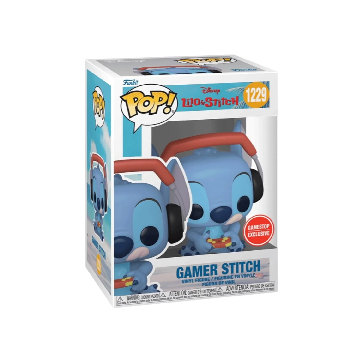 Gamer Stitch #1229 Funko Pop! - Lilo & Stitch - GameStop Exclusive